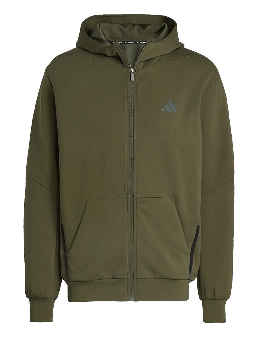 adidas Performance - D4T FULL-ZIP HO - huvtröjor - ngtcar - 1