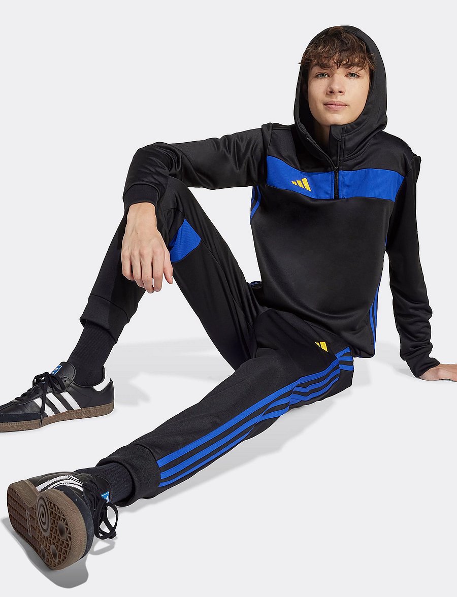 adidas Performance - TIRO ES SW HD Y - džemperi ar kapuci - black/selubl/creyel - 0