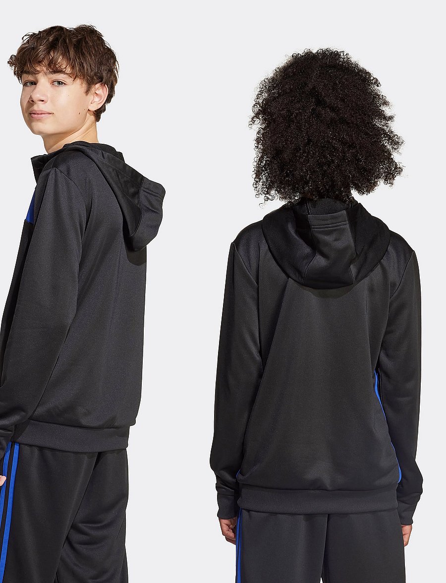 adidas Performance - TIRO ES SW HD Y - džemperi ar kapuci - black/selubl/creyel - 3