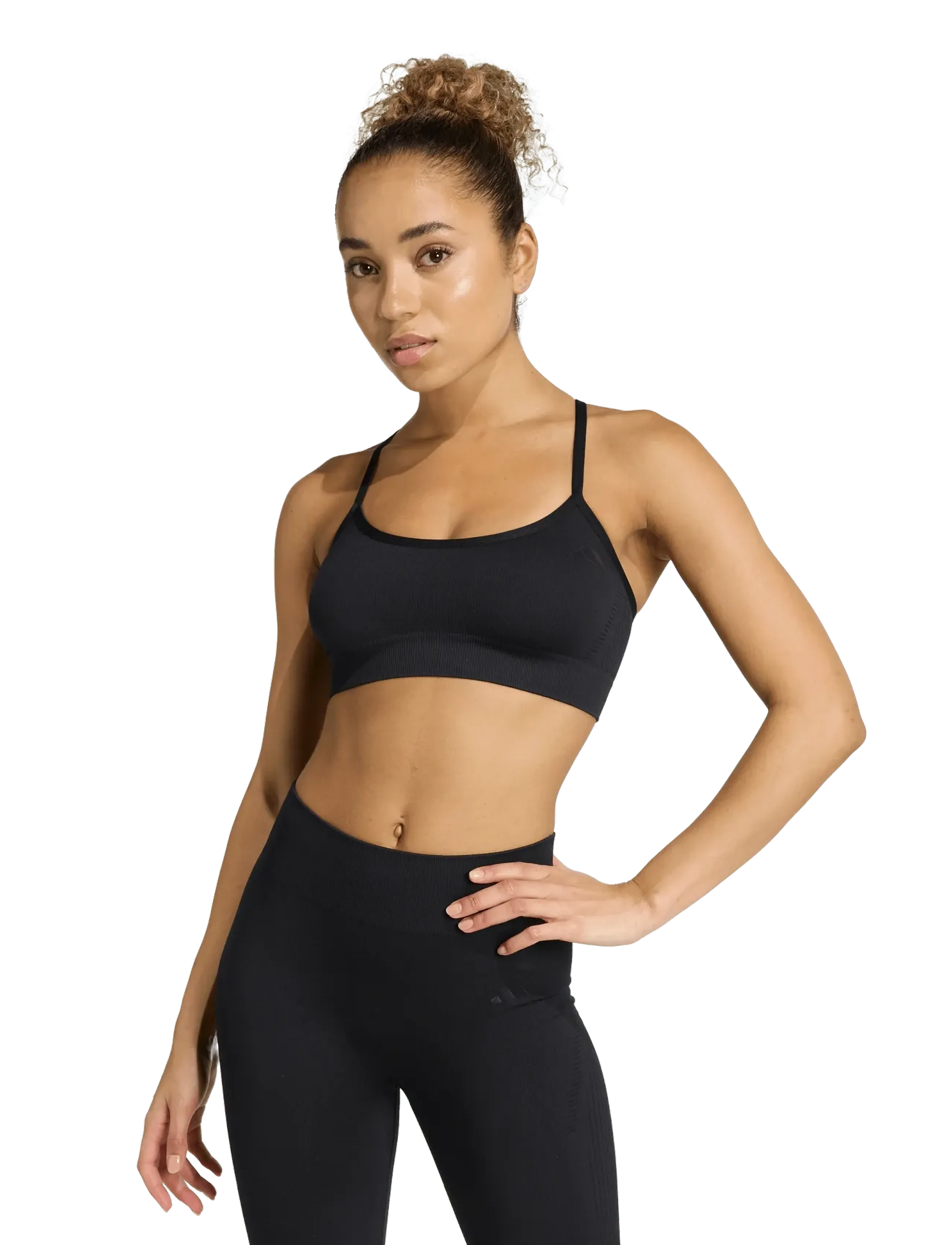 adidas Performance - WE KNIT LS BRA - spordirinnahoidjad - black - 3