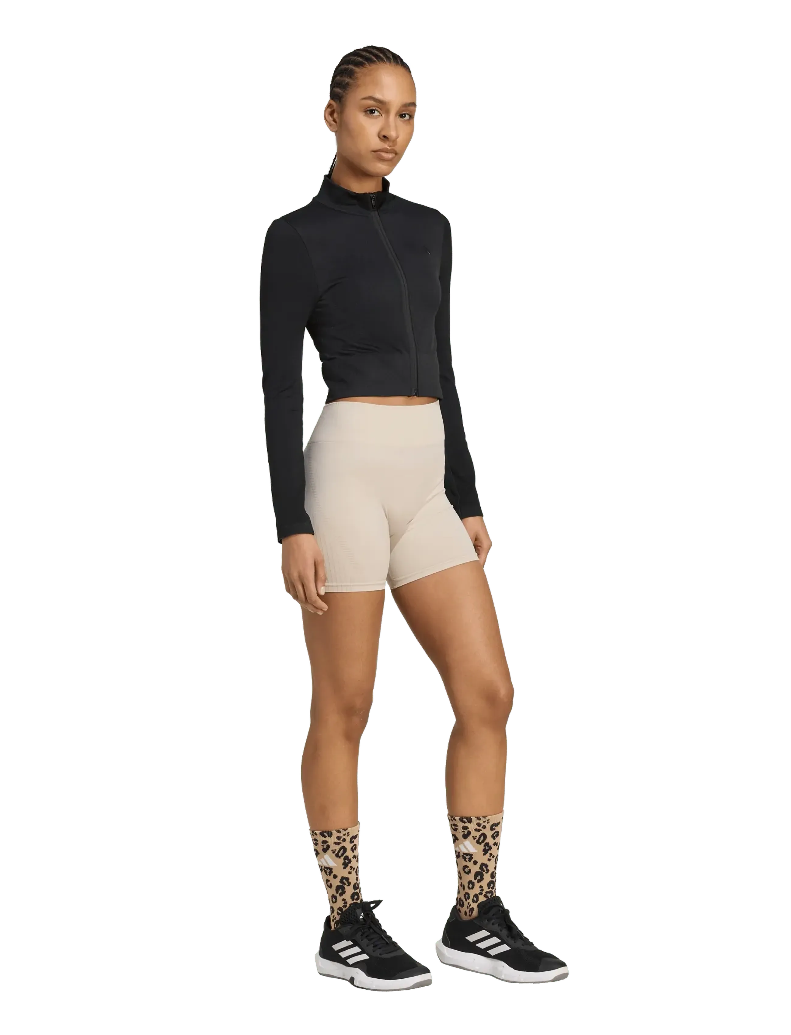 adidas Performance WE KNIT JKT - Crop tops - BLACK / black