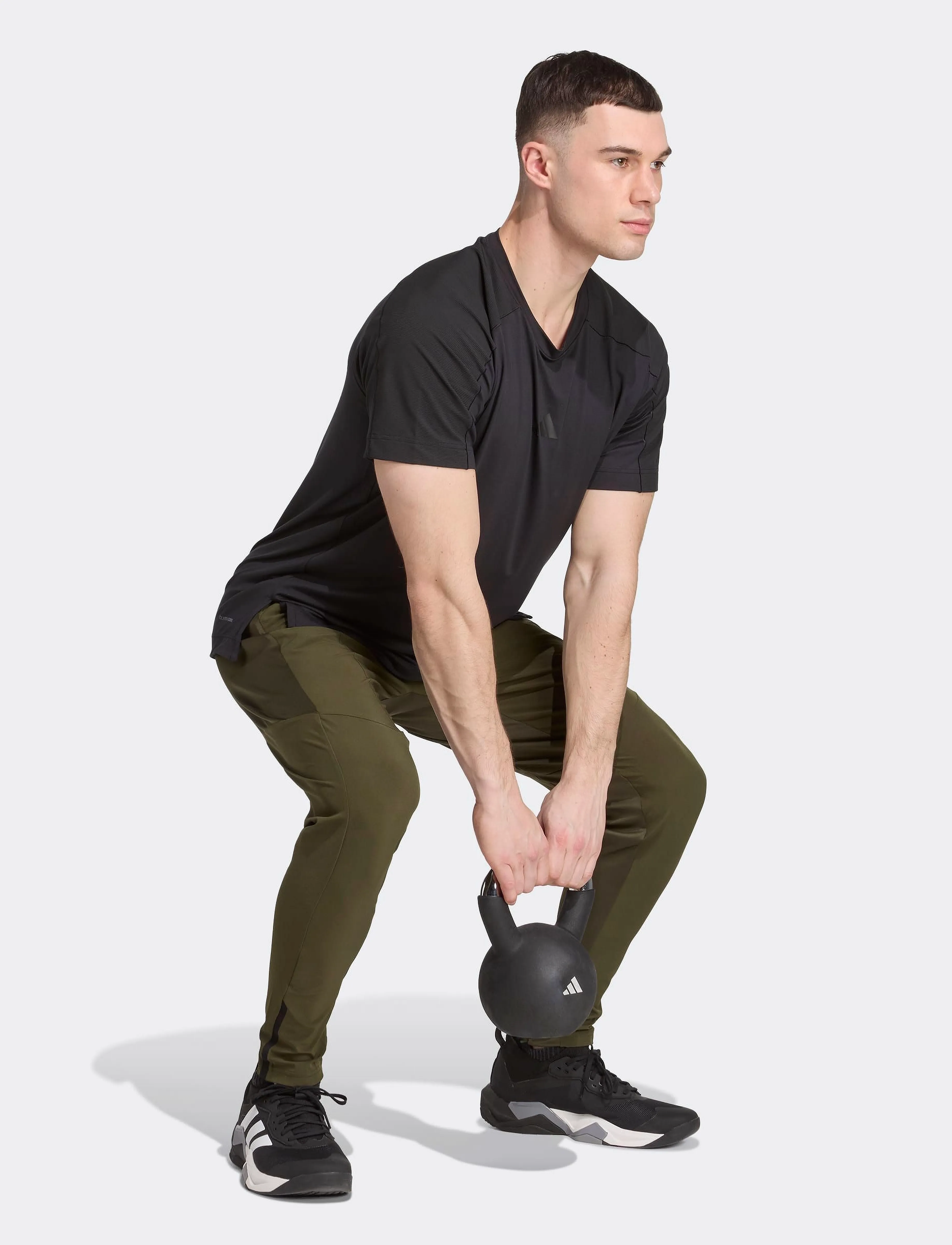 adidas Performance D4T Hybrid Pant, XS, Khaki green, Sport Pants > Sport Training Pants, Herre