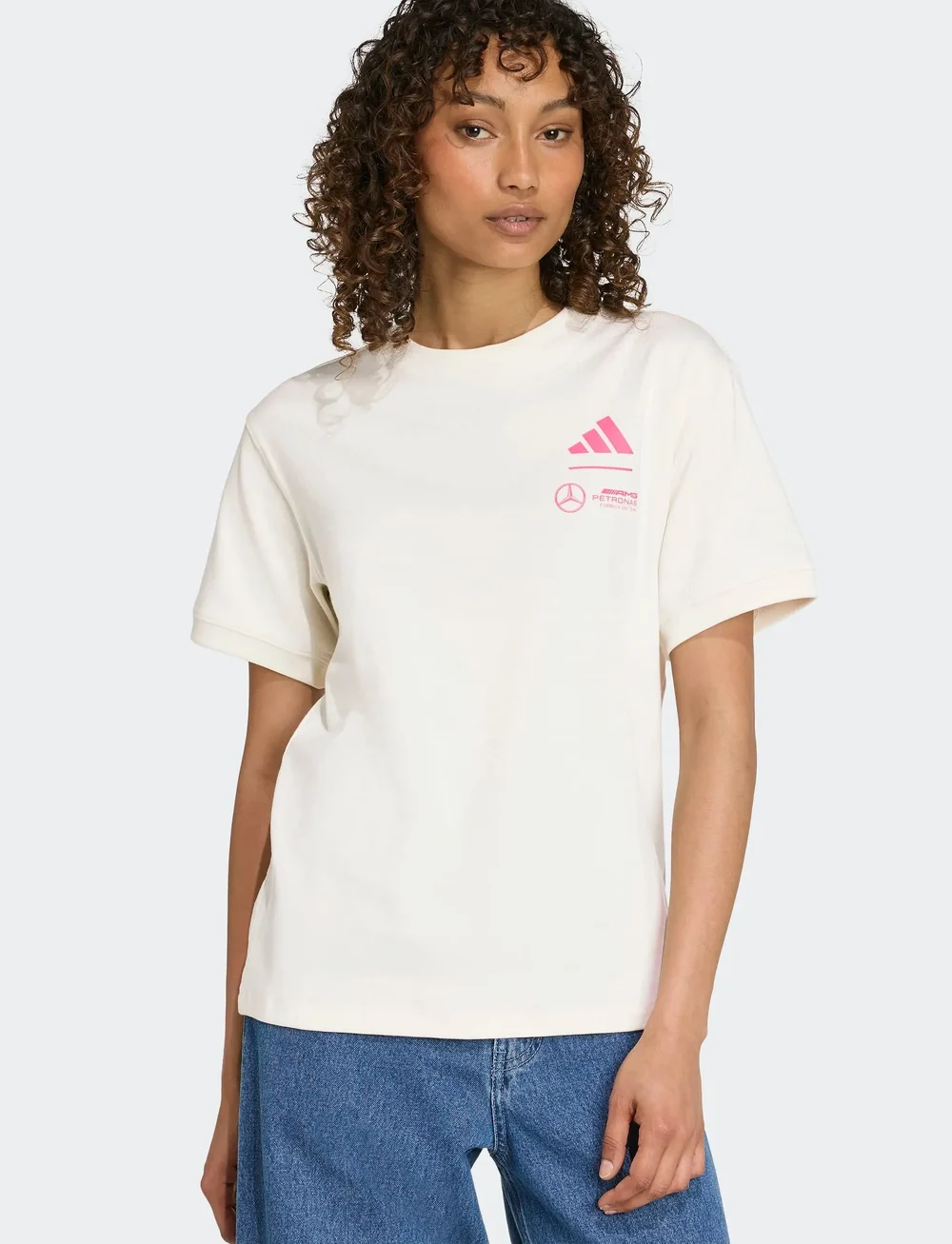 adidas Performance - MER SP GFXTEE W - t-shirts - owhite - 0
