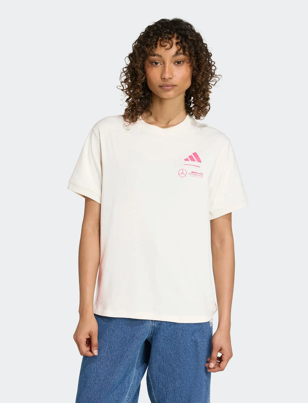 adidas Performance - MER SP GFXTEE W - t-shirts - owhite - 3