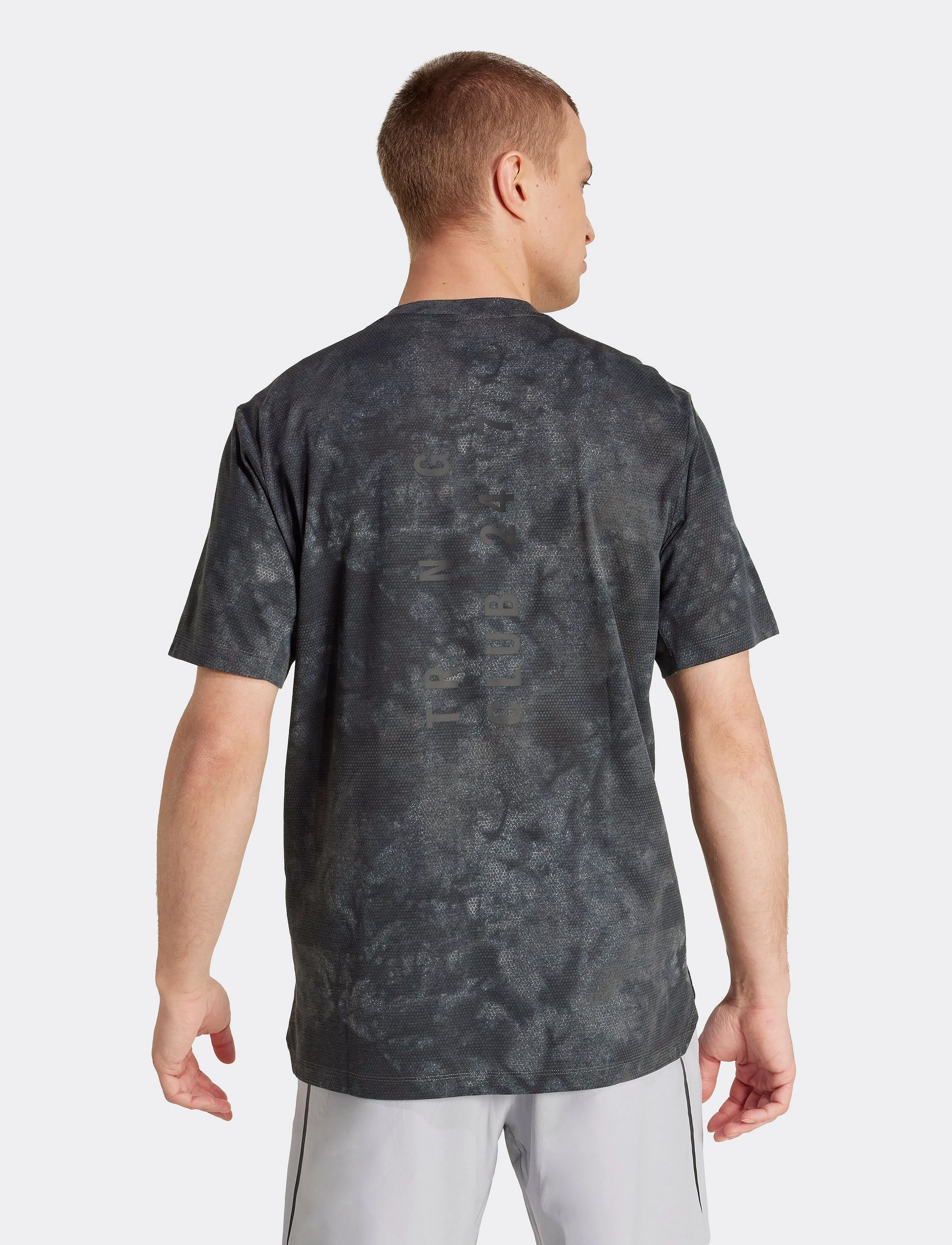 adidas Performance - POWER AOP TEE - laveste priser - grey/gresix/black - 2