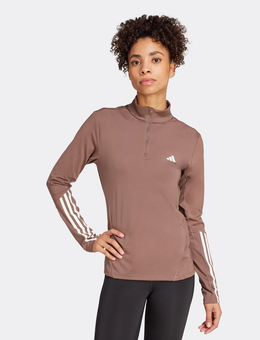 adidas Performance - HYGLM 1/4ZIP - fleece og mellemlag - earstr/white - 3