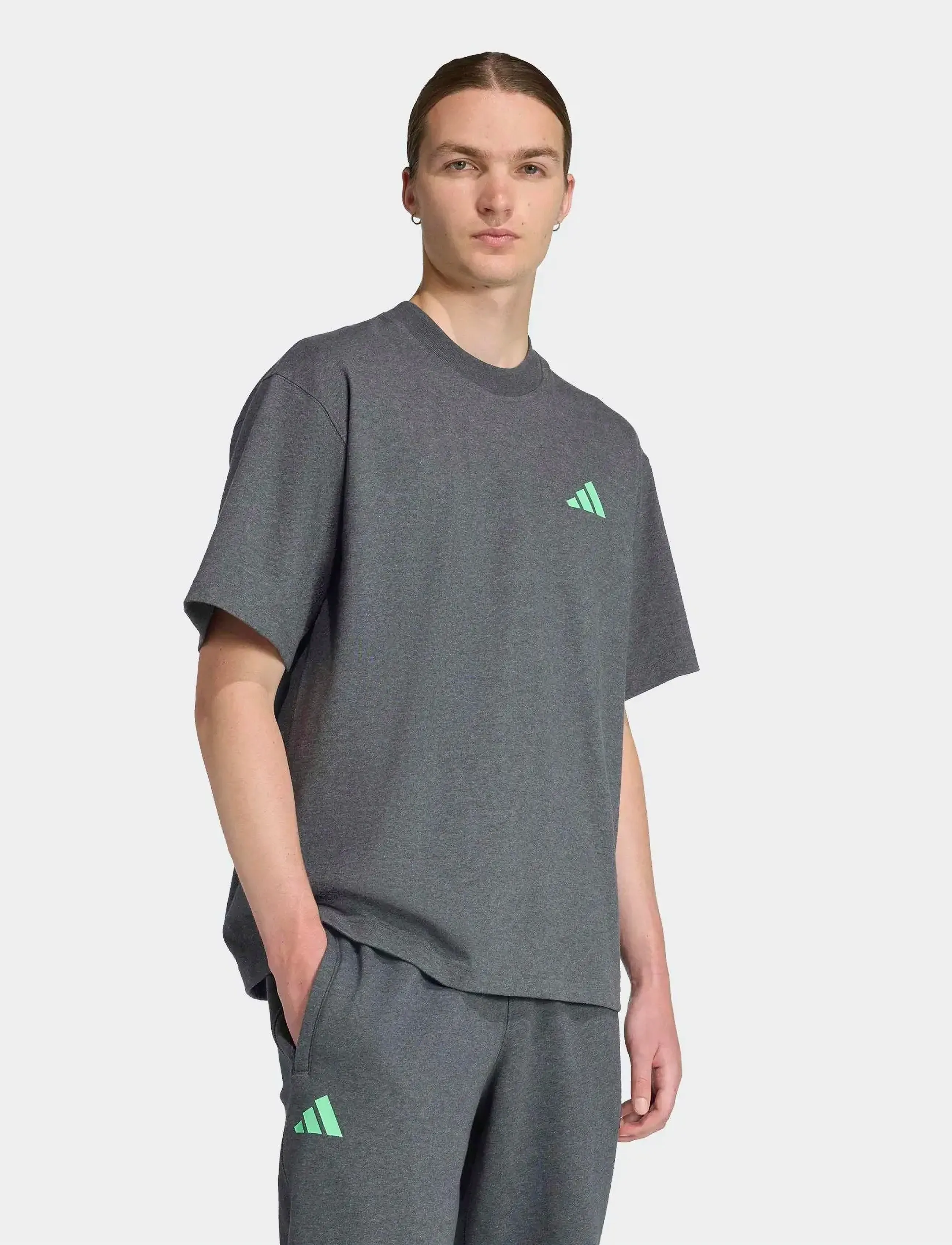 adidas Performance MER PS TEE M - Riided - DGREYH / grey