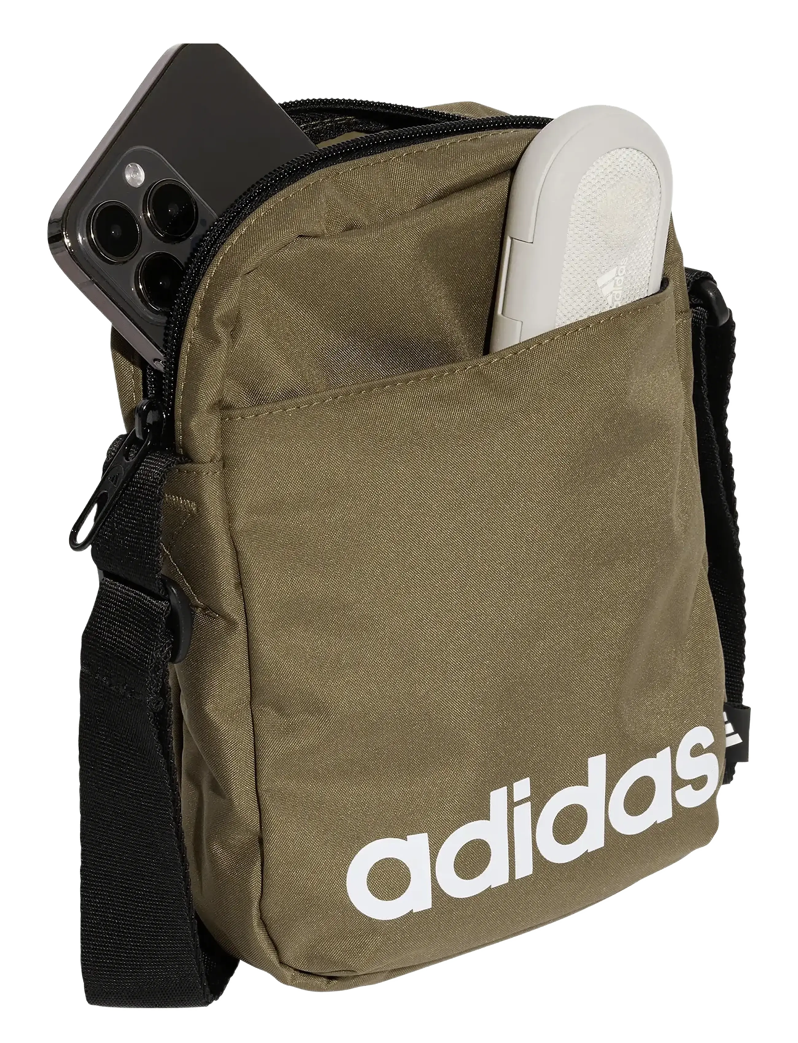 adidas Performance - LINEAR ORG - handtaschen & bauchtaschen - olistr/black/white - 2