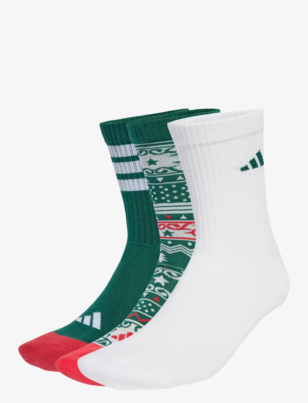 adidas Performance - GFX CREW 3PP - sportstrømper - cgreen/white/purrub - 0