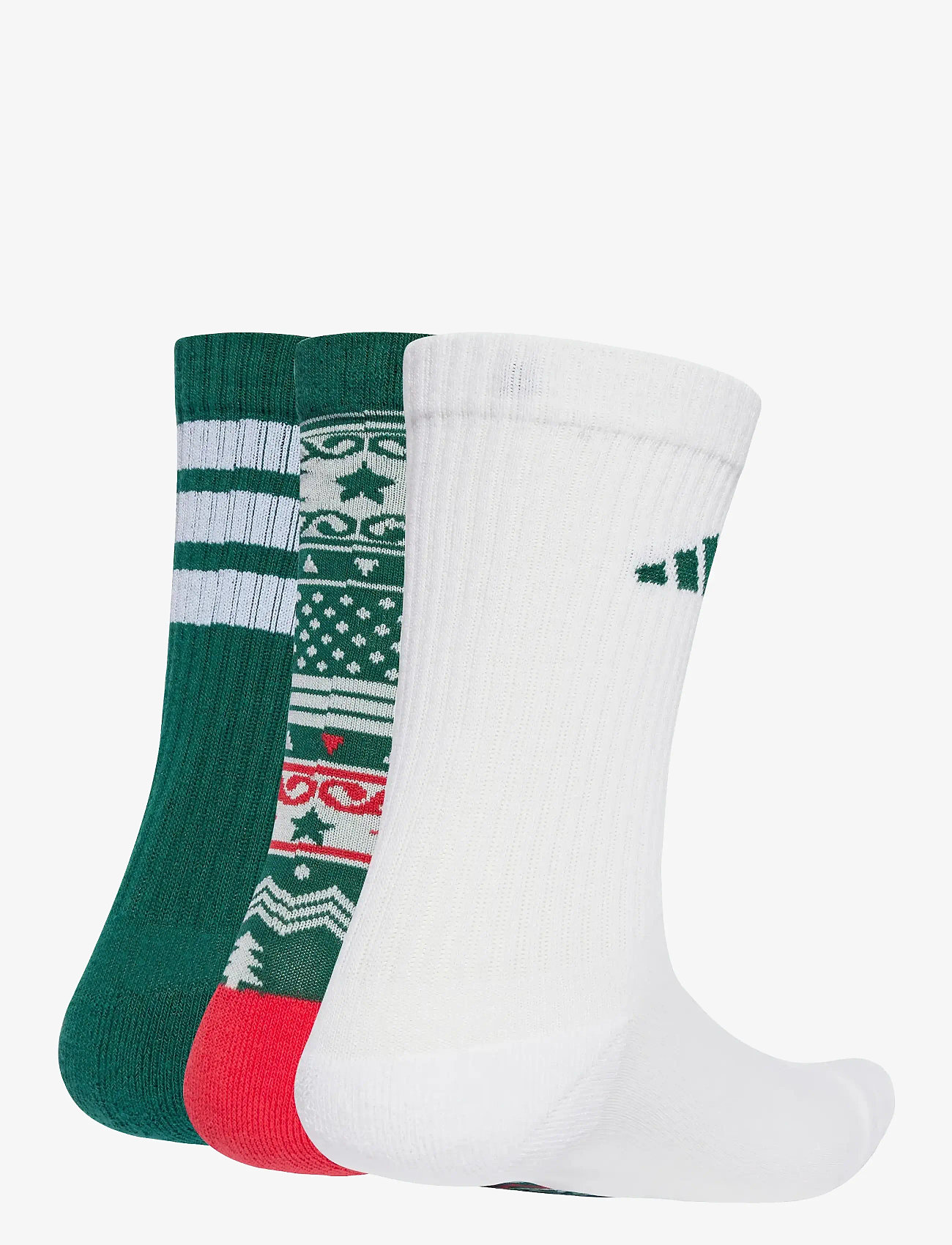 adidas Performance - GFX CREW 3PP - laveste priser - cgreen/white/purrub - 1