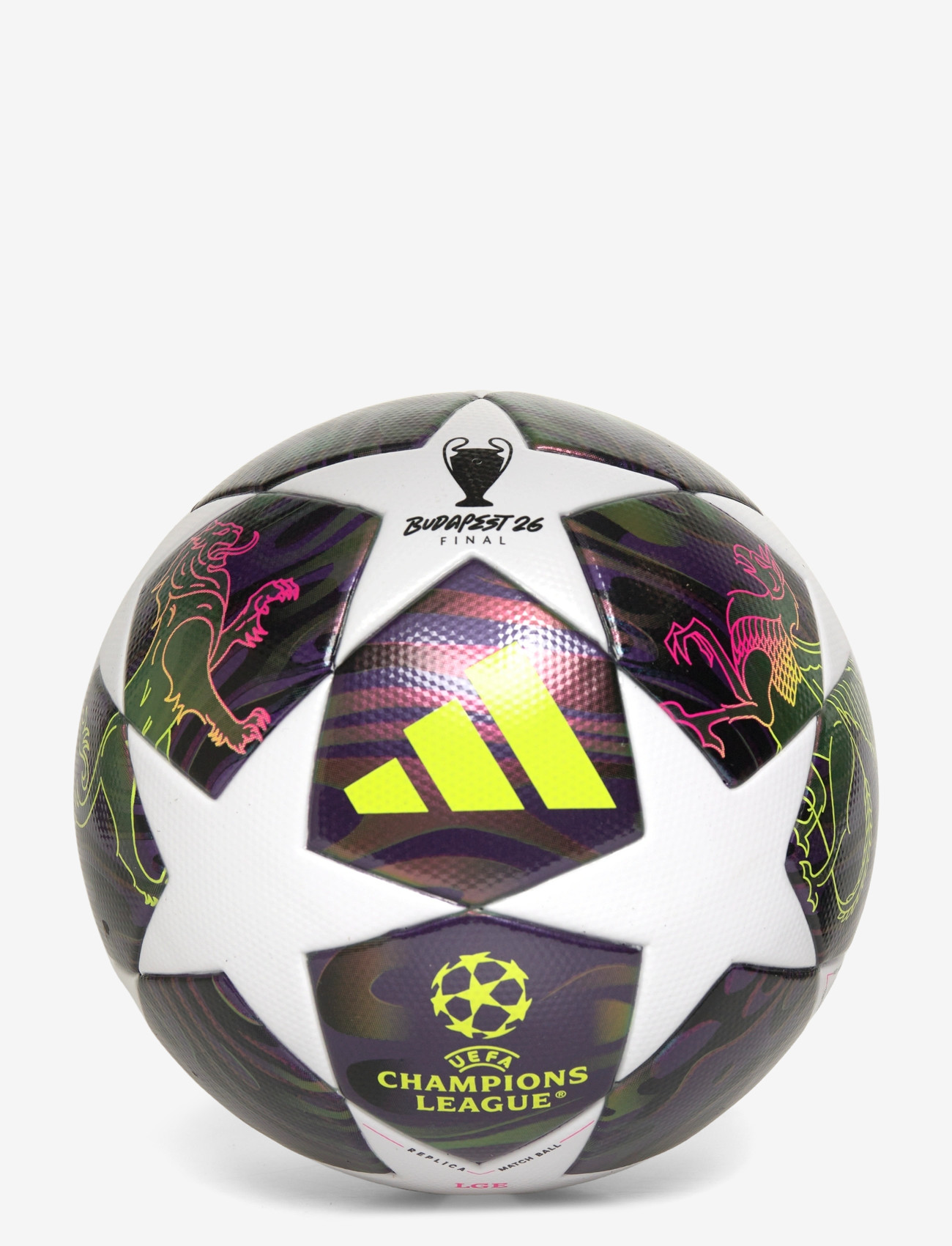 adidas Performance - UCL LGE F - fotbollar - dpurpl/white/syello - 0