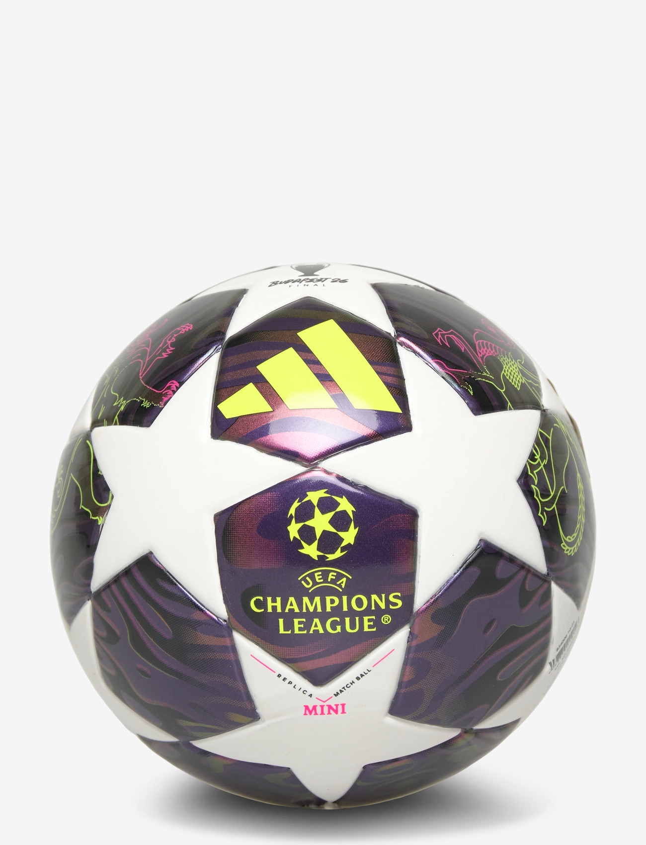 adidas Performance - UCL MINI F - fotbollar - dpurpl/white/syello/s - 0