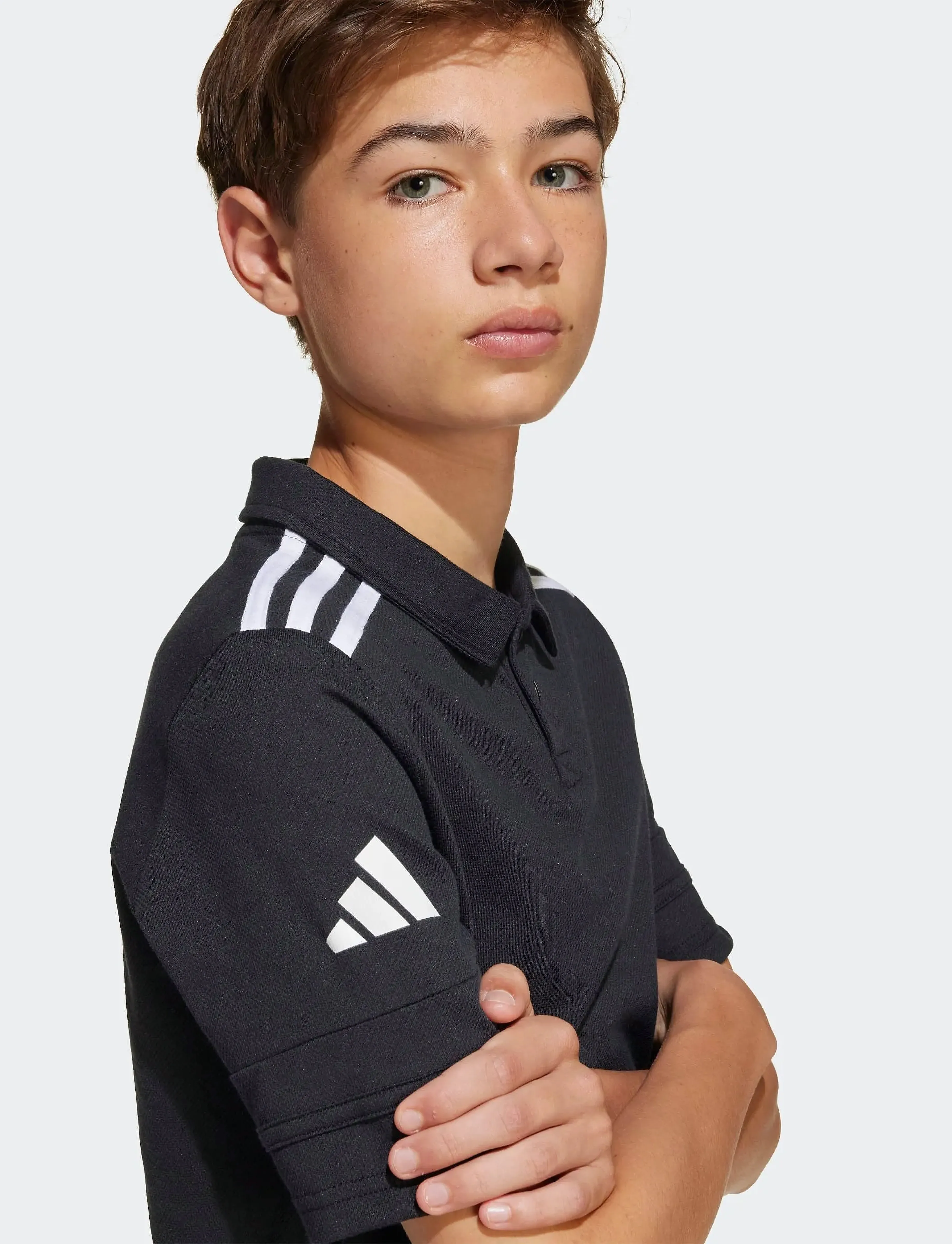 adidas Performance - SQ25 C POLO Y - short-sleeved polos - black/white - 5