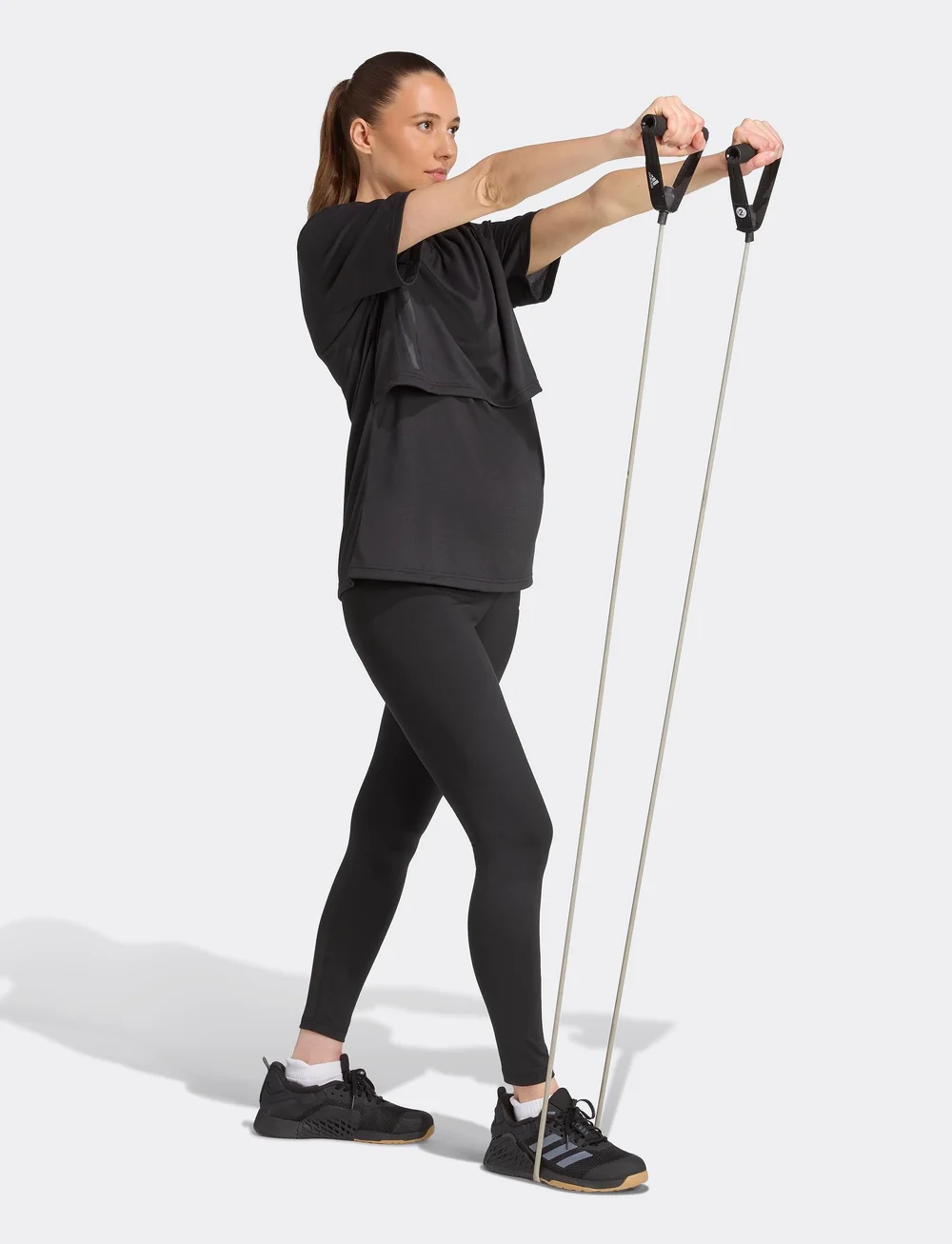 adidas Performance - MAT TEE - t-shirts - black/carbon - 2