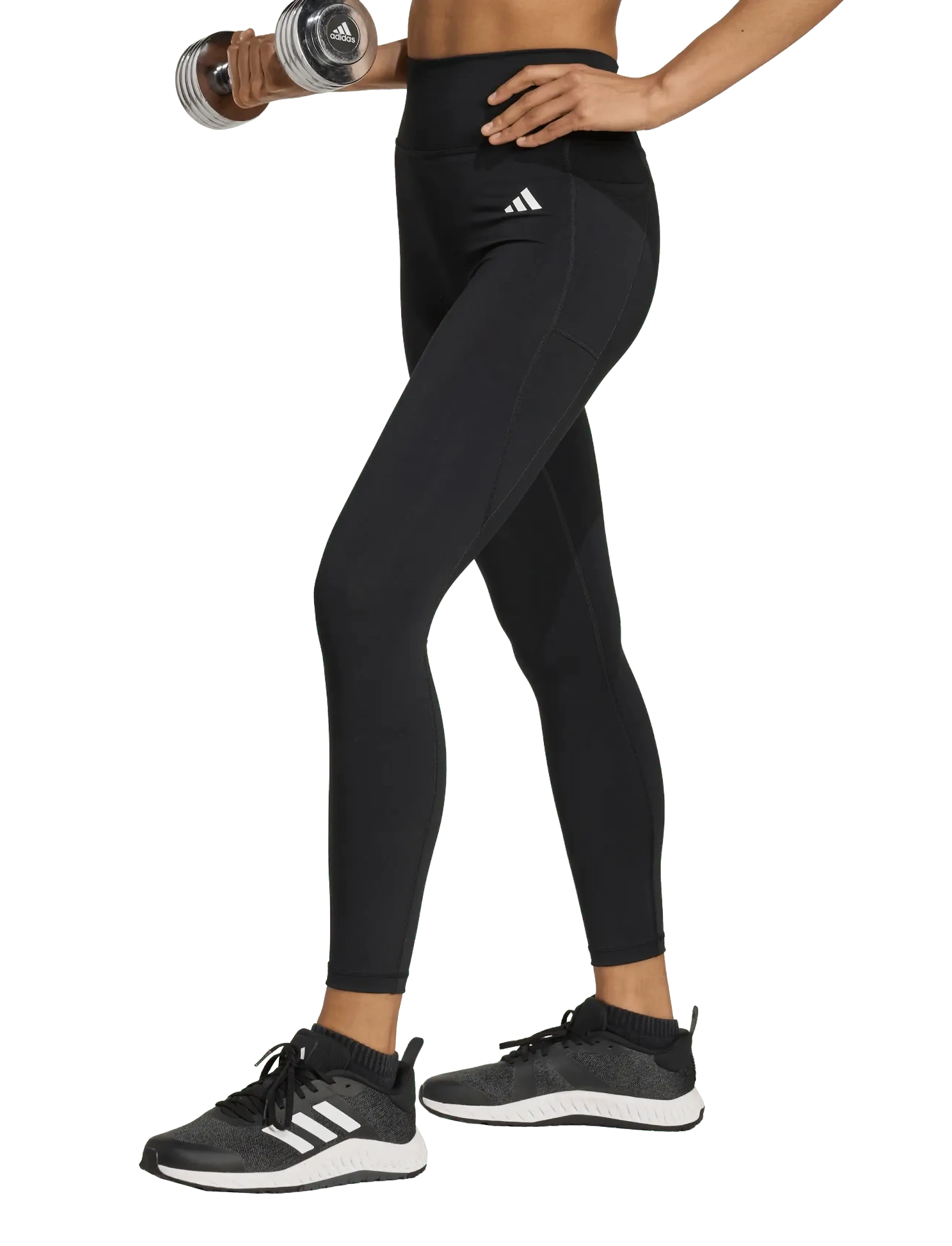 adidas Performance Opt Pow Ess 7/8, Kvinder, Højtaljede 7/8 Leggings, Sort, Str: S