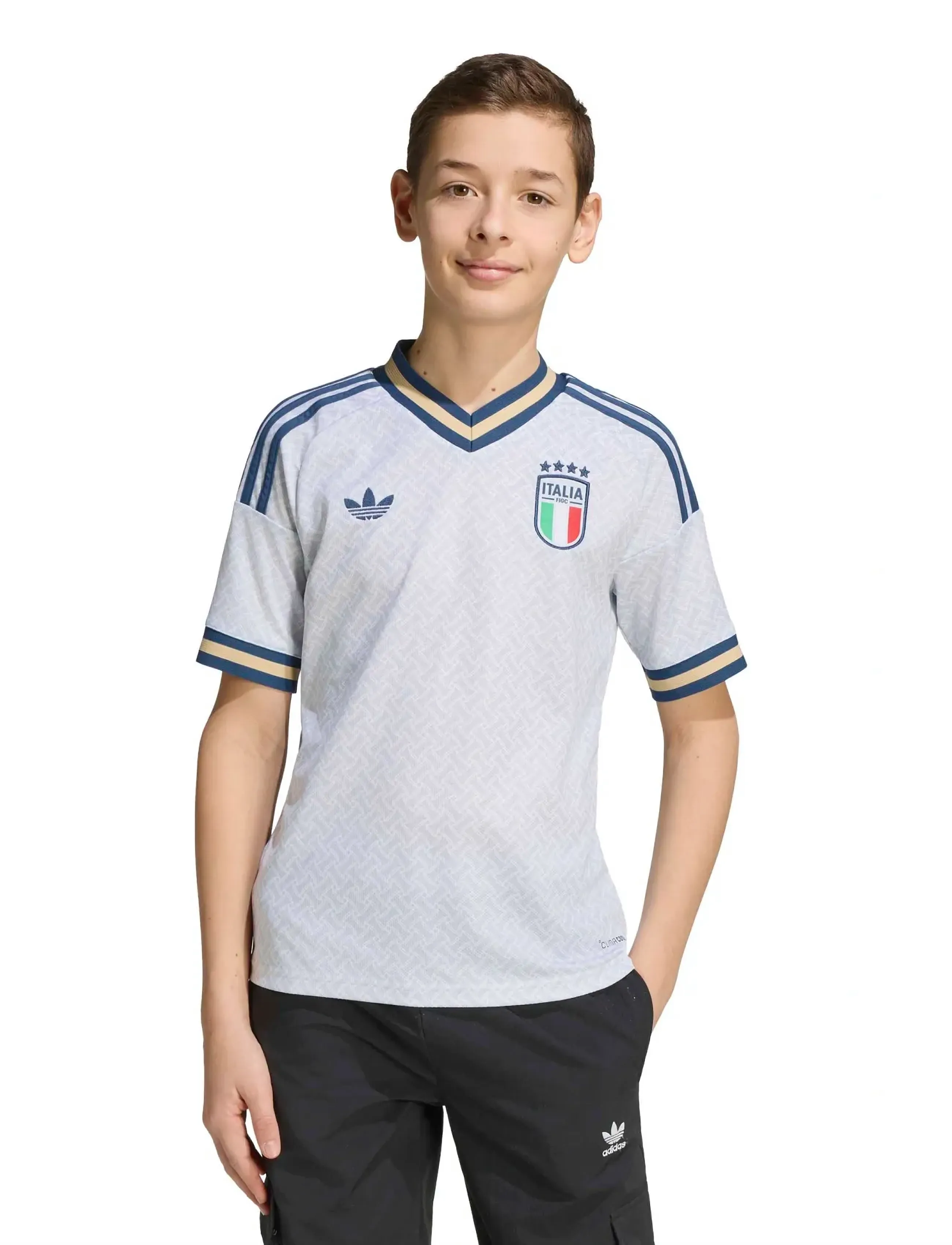 adidas Performance FIGC A JSY Y - Clothing - AERBLU / white