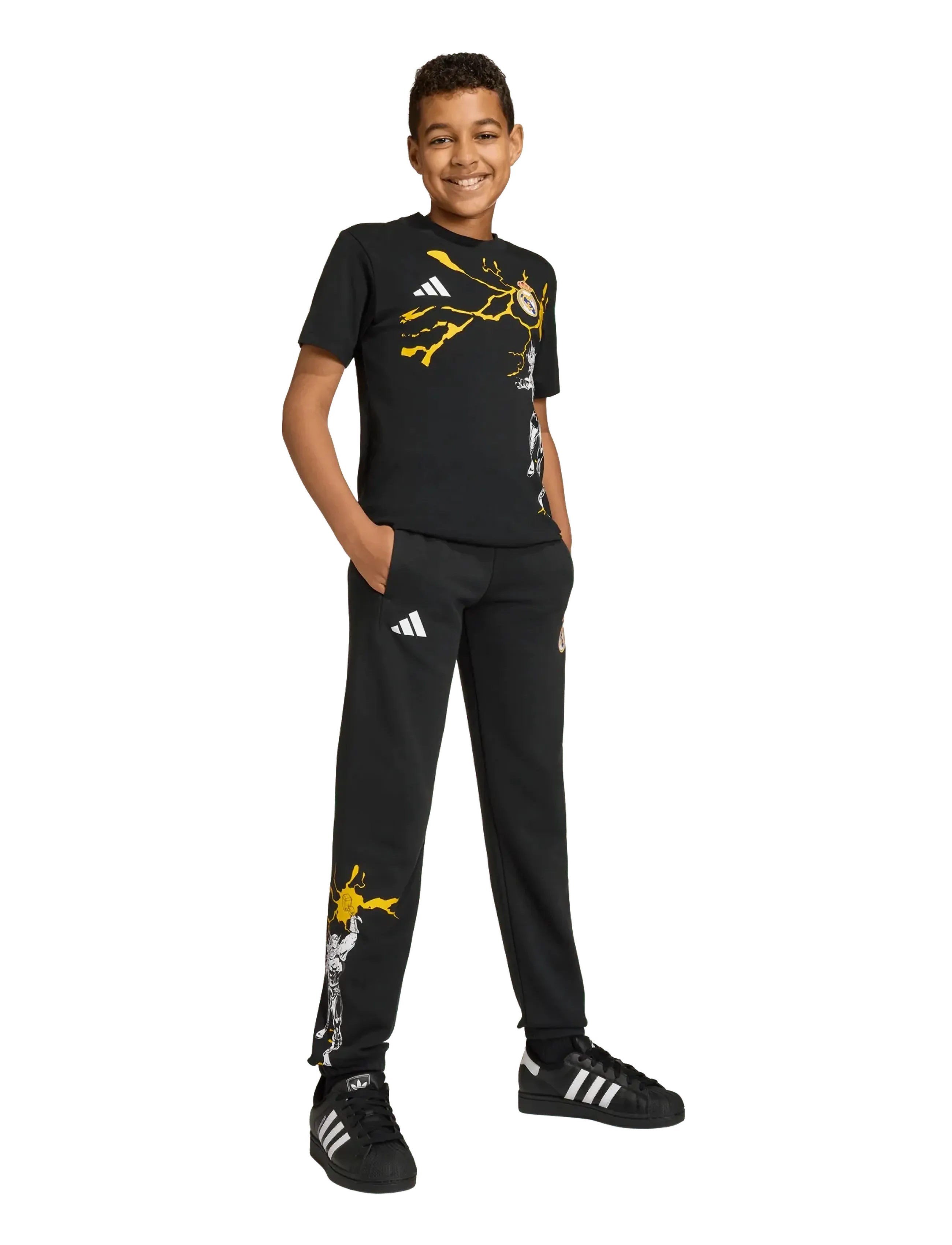 adidas Performance Real Marvel Pny, 176, Sport, Schwarz - Sweatpants, Kinder