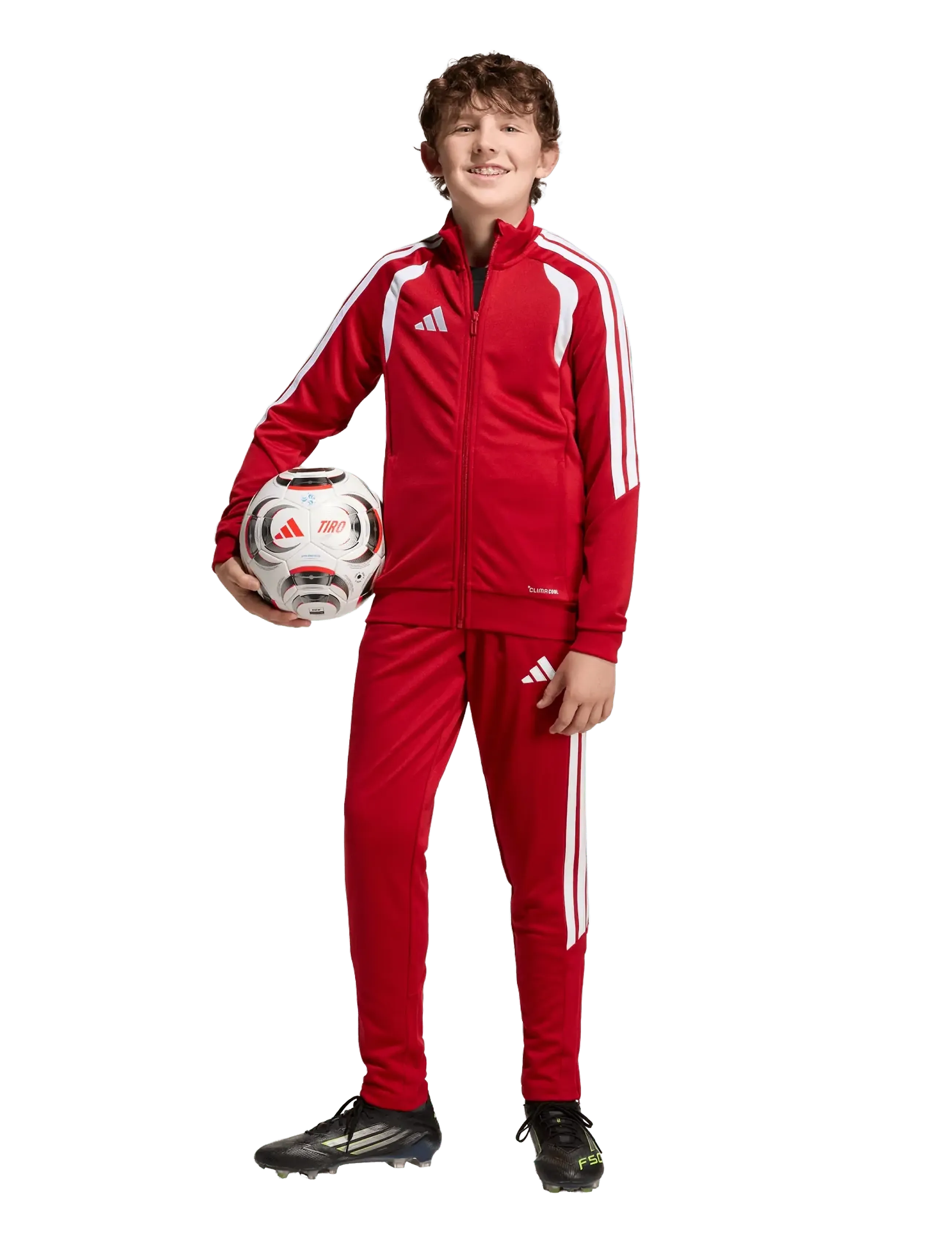 adidas Performance TIRO26L TR JKTY - Sweatshirts - TEPORE/WHITE / red