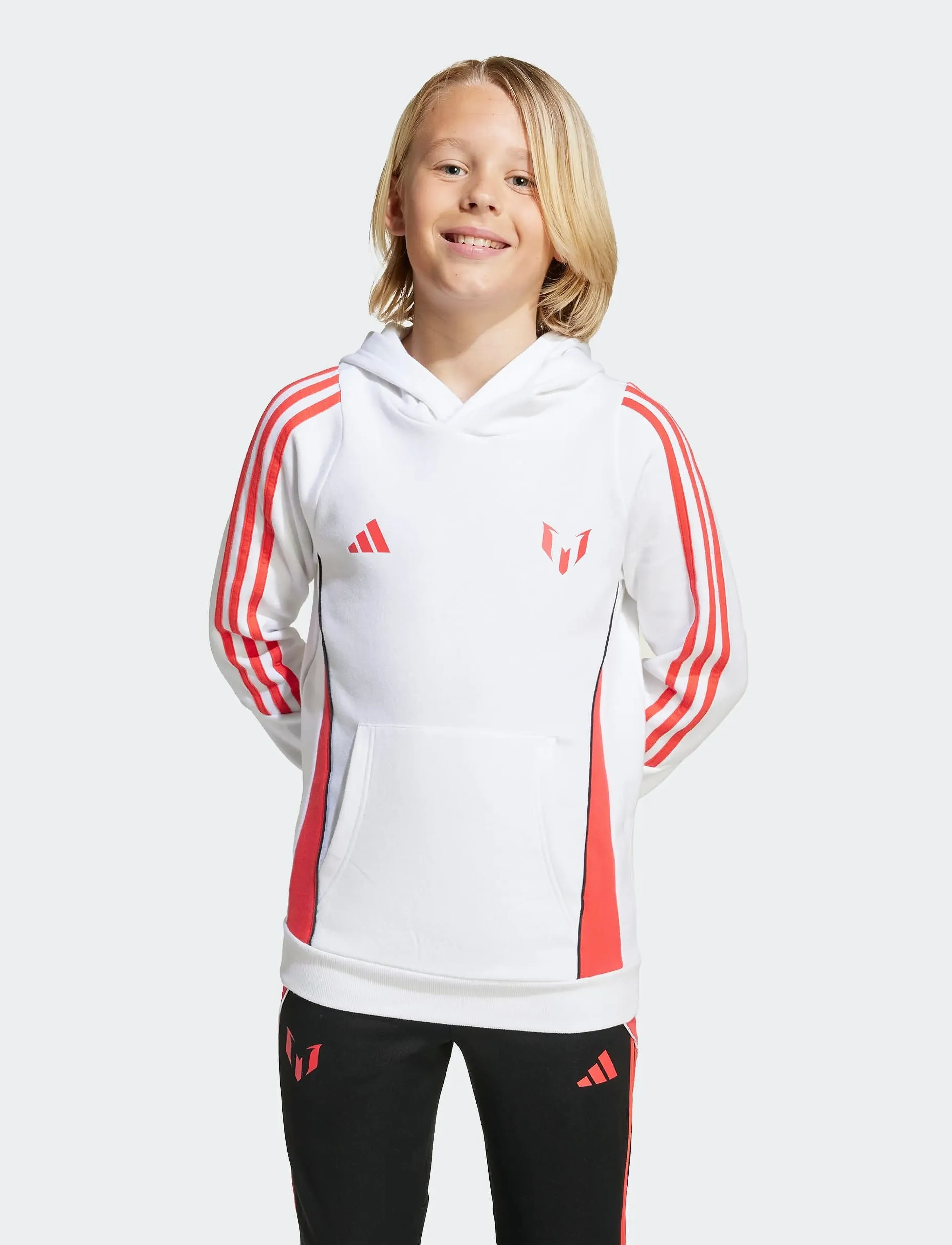 adidas Performance Messi Hoody Y, Messi Hættetrøje, Hvid, Str: 176