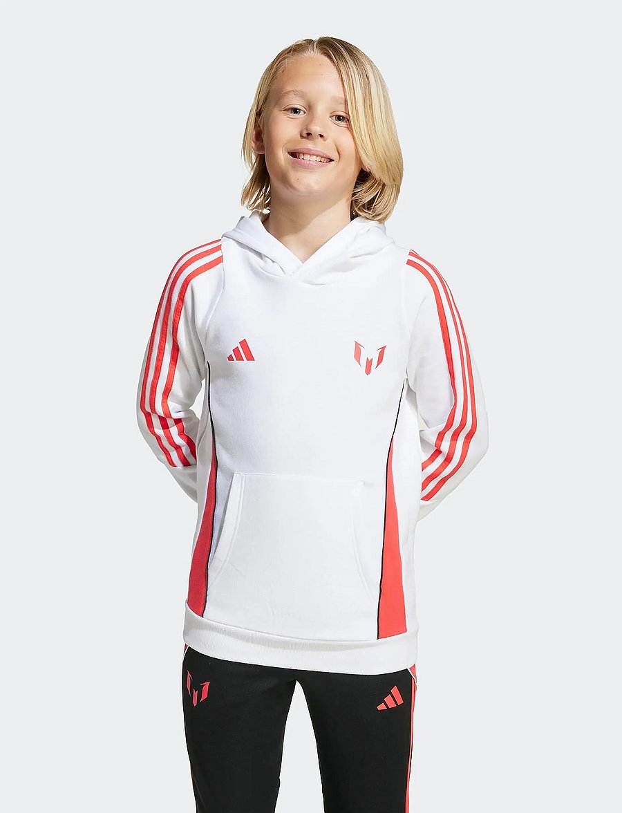 adidas Performance - MESSI HOODY Y - bluzy z kapturem - white - 0