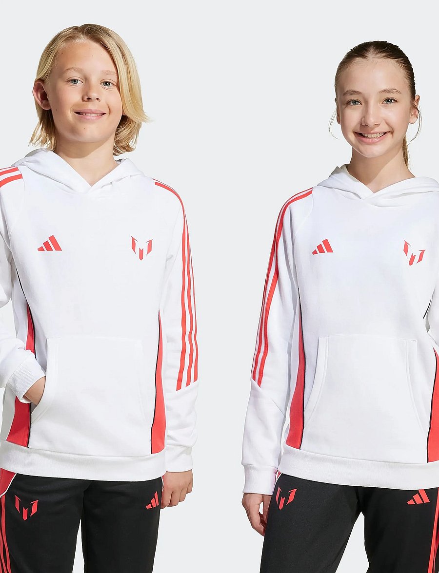 adidas Performance - MESSI HOODY Y - bluzy z kapturem - white - 4