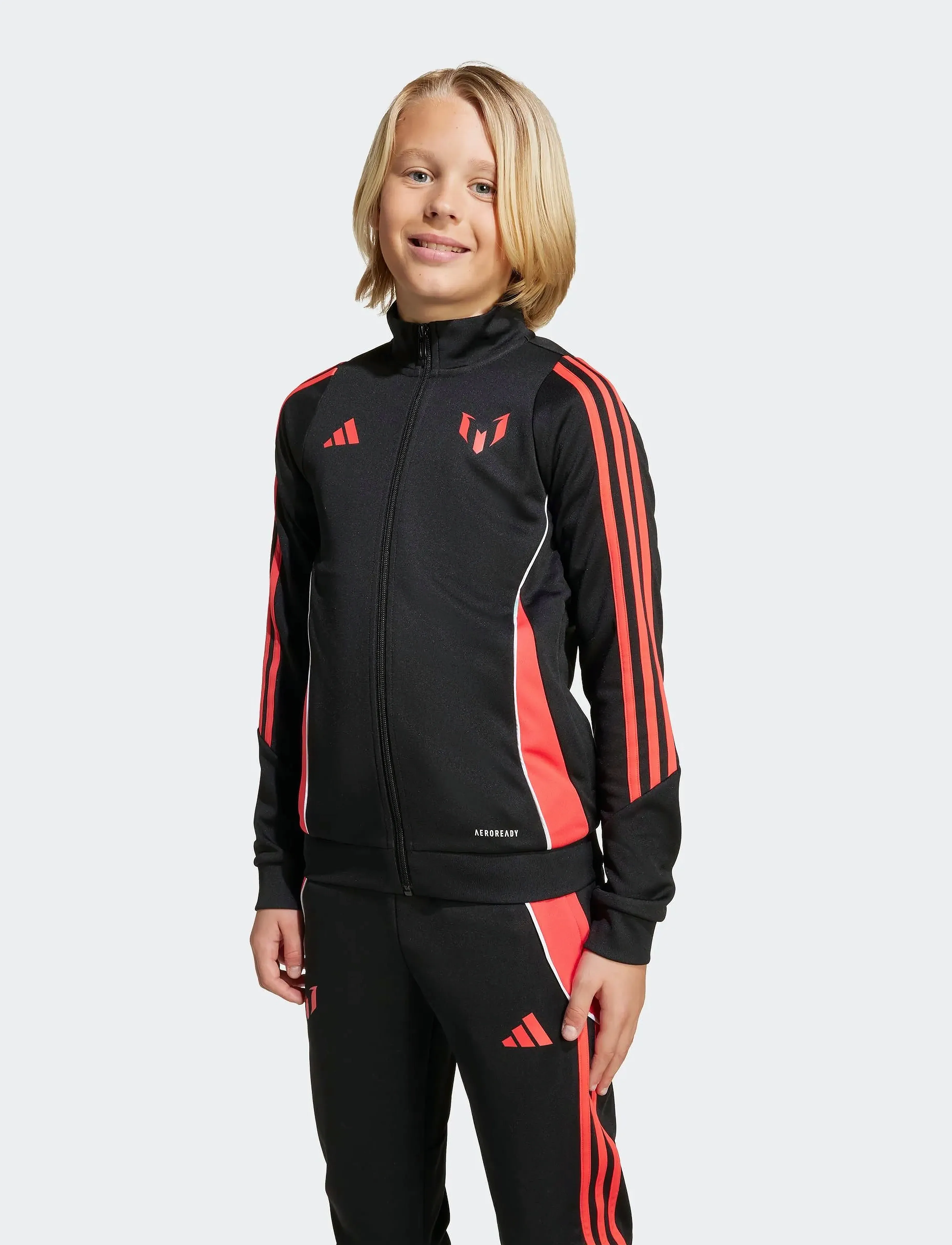 adidas Performance Messi Jkt Y, Børn, Messi Træningsjakke, Sort, Str: 164