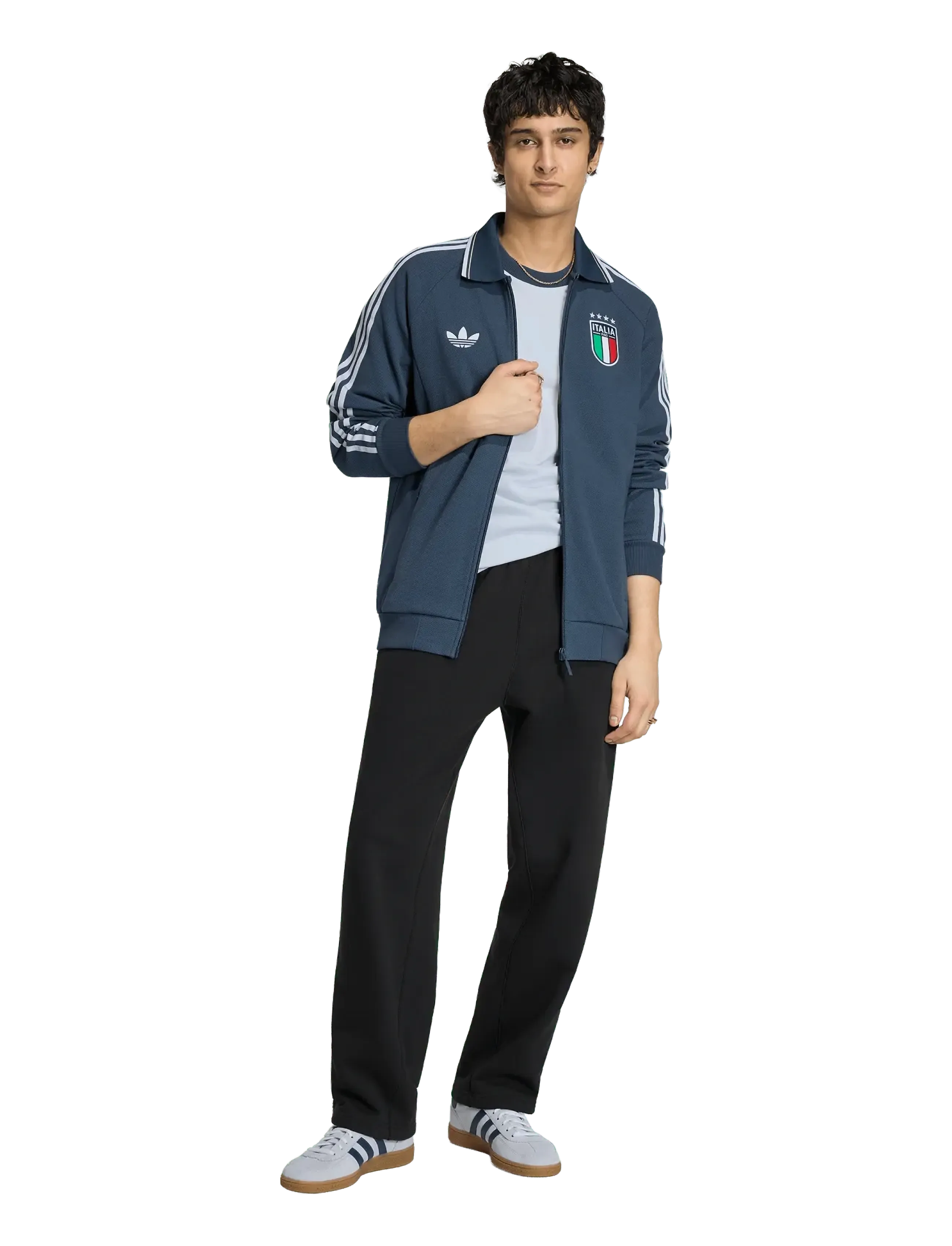 adidas Performance Italy Figc A Og Jk, XL, Sport Jackets, Marineblau - Training Männerswear