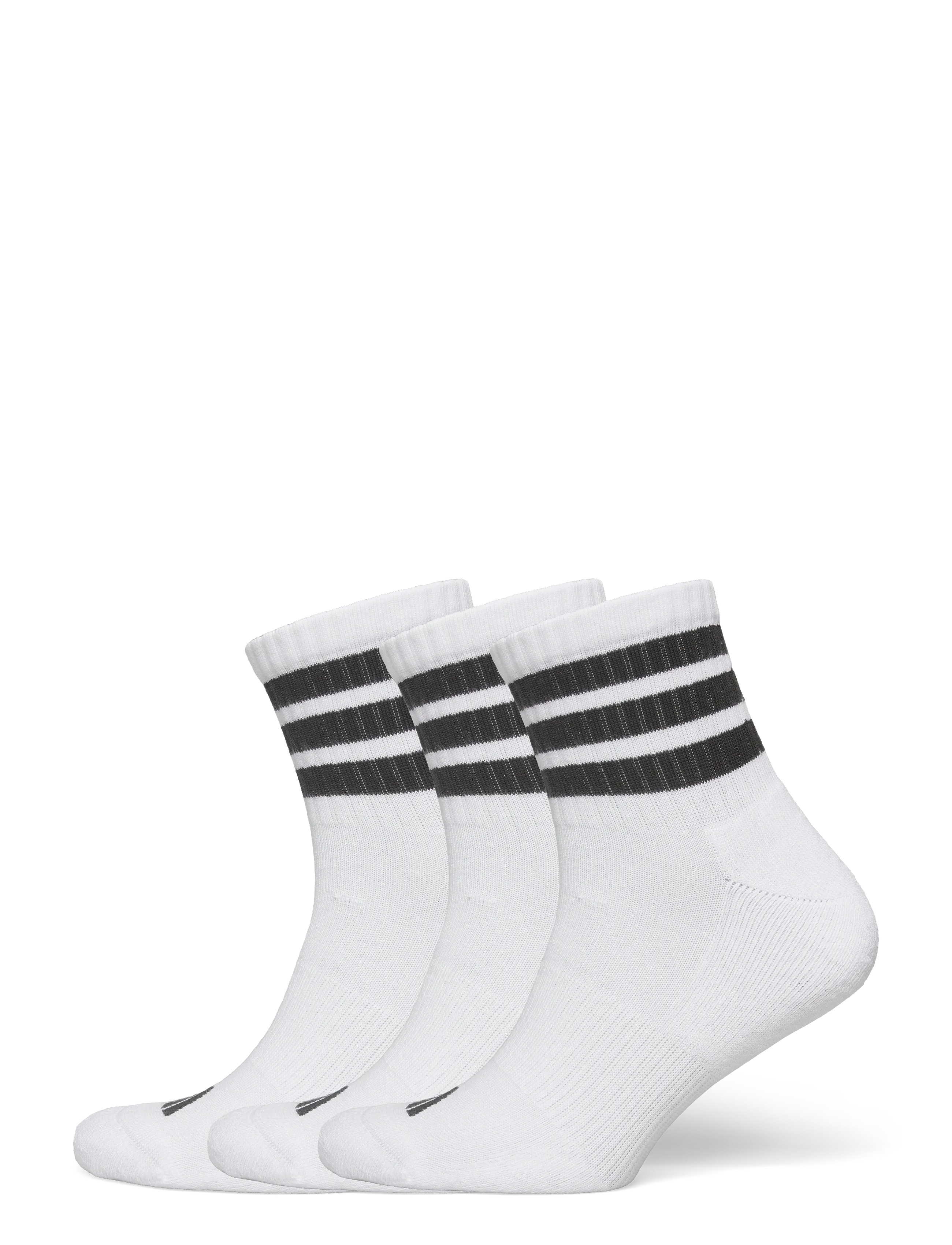 adidas Performance 3S ESS C MID 3P - Strømper - WHITE/BLACK/BLACK / white