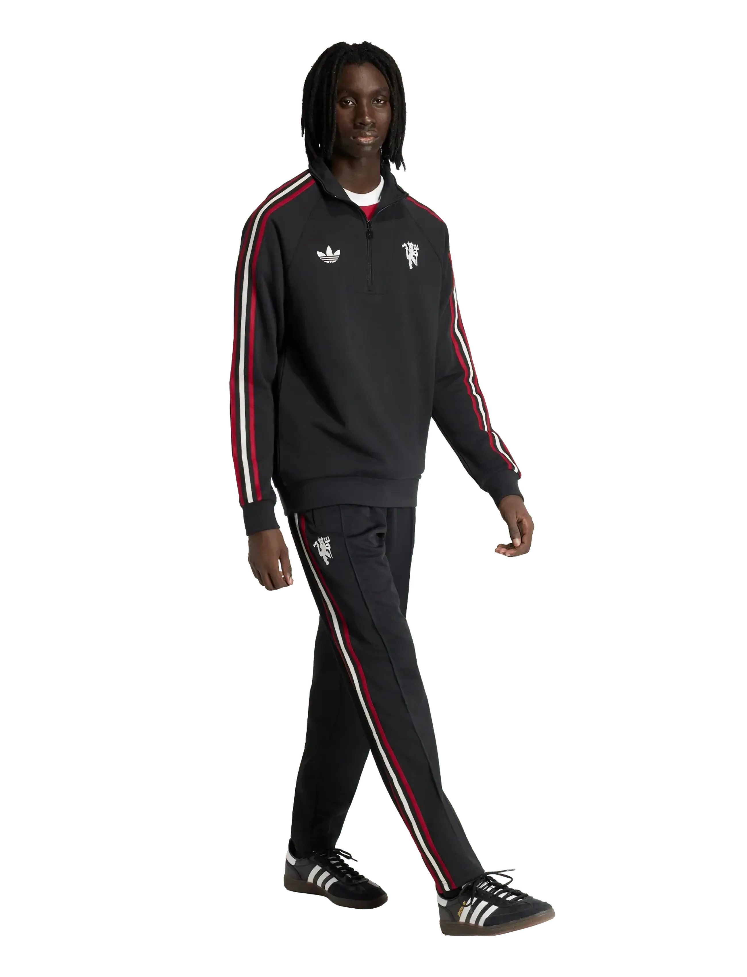 adidas Performance Manchester United F.c. Og Half-Zip, Mænd, Half-Zip Træningstrøje, Sort, Str: M