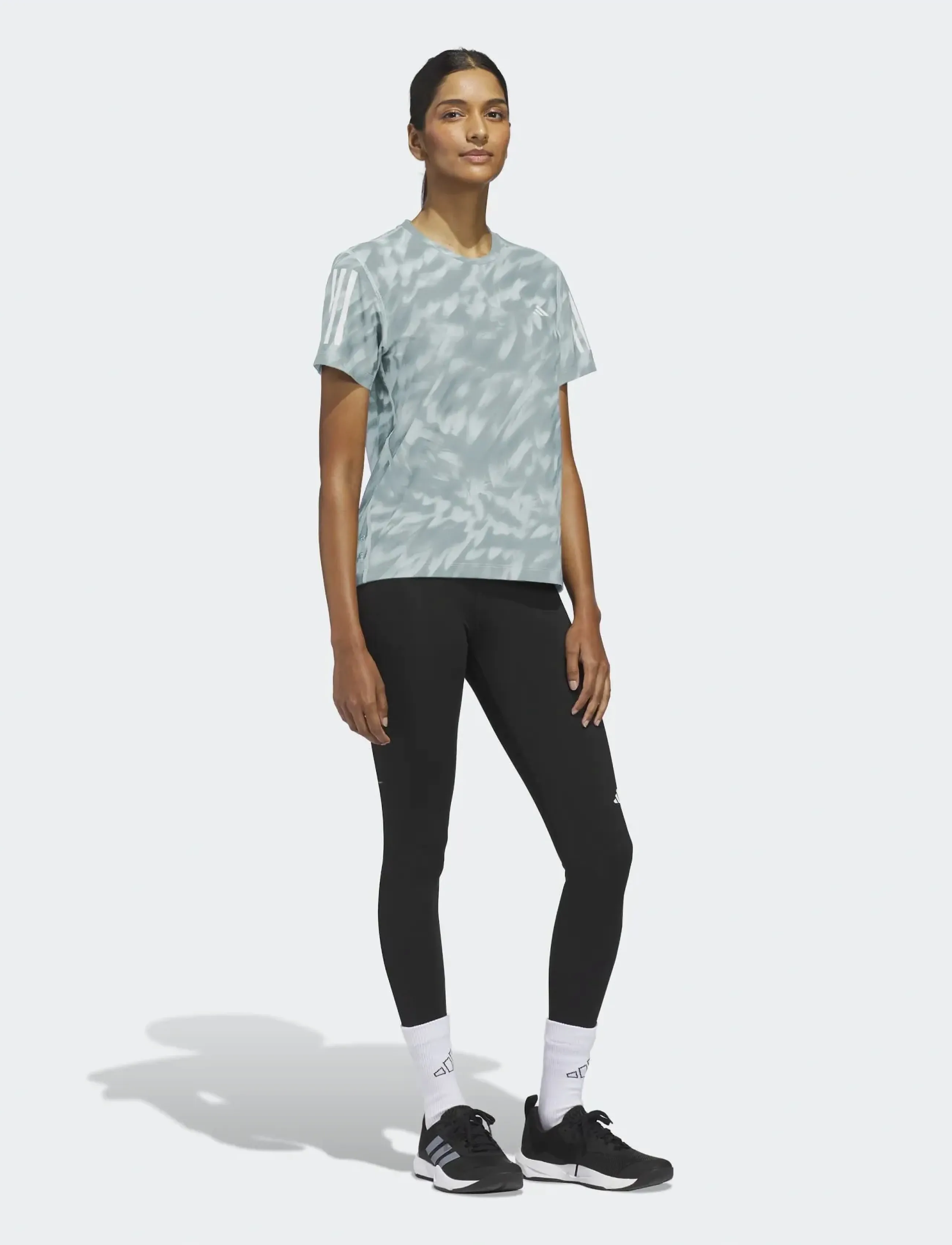 adidas Performance Otr Aop Tee W, XS, T-shirts & Oberteile, Blau - Short-sleeved, Frauen