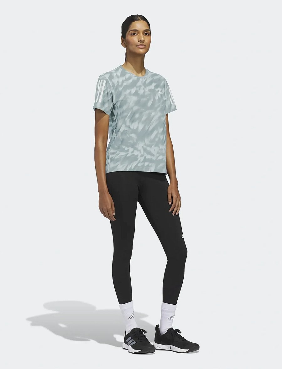 adidas Performance - OTR AOP TEE W - vaatteet - halmin/minton - 0