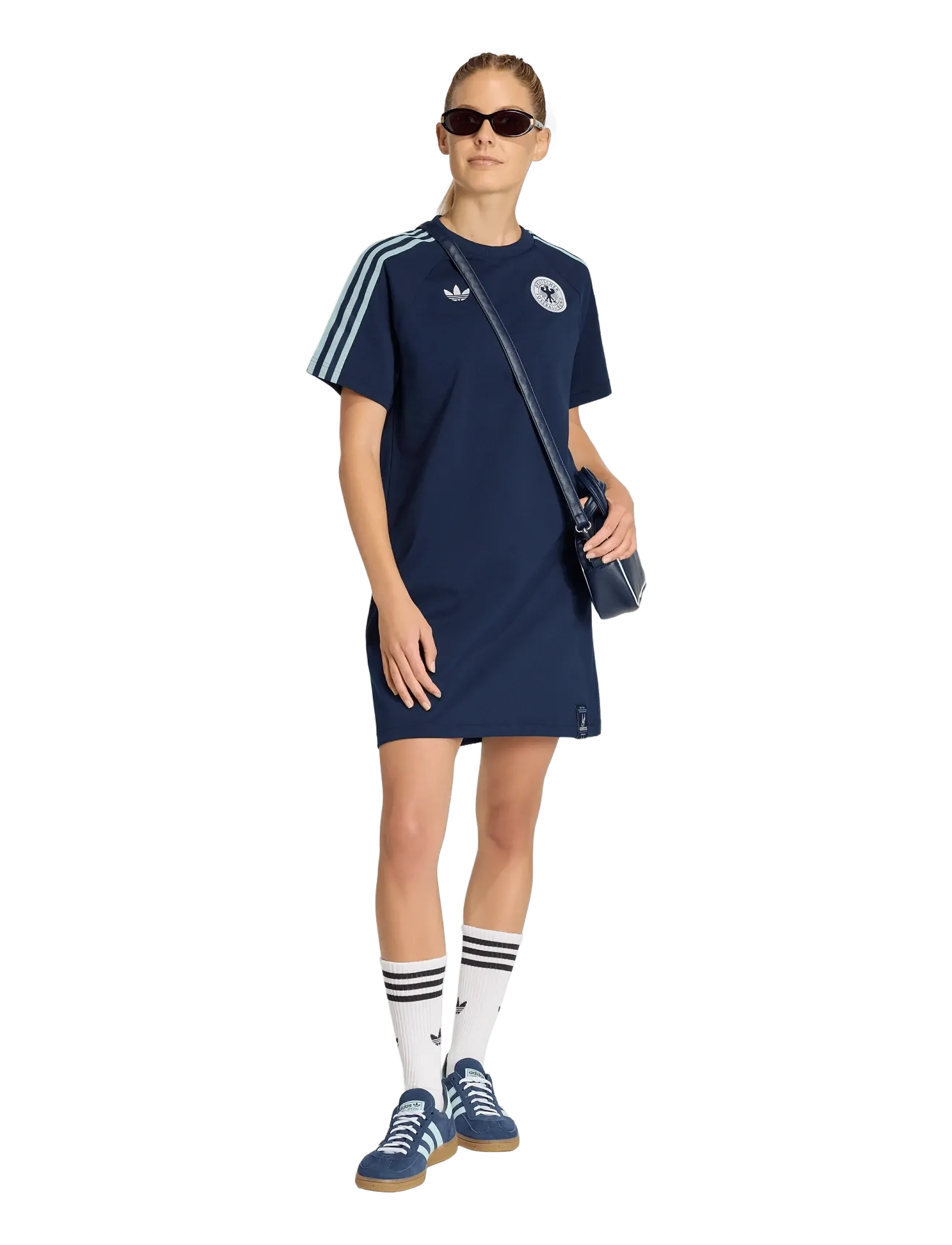 adidas Performance Dfb Og Dress, XS, Sport, Marineblau - T-shirt Dresses, Frauen