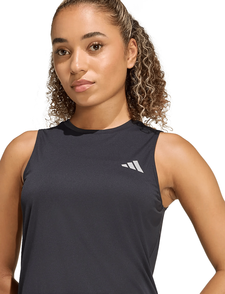 adidas Performance - Run Ess Tank W - Õlapaeltega pluusid - black - 3