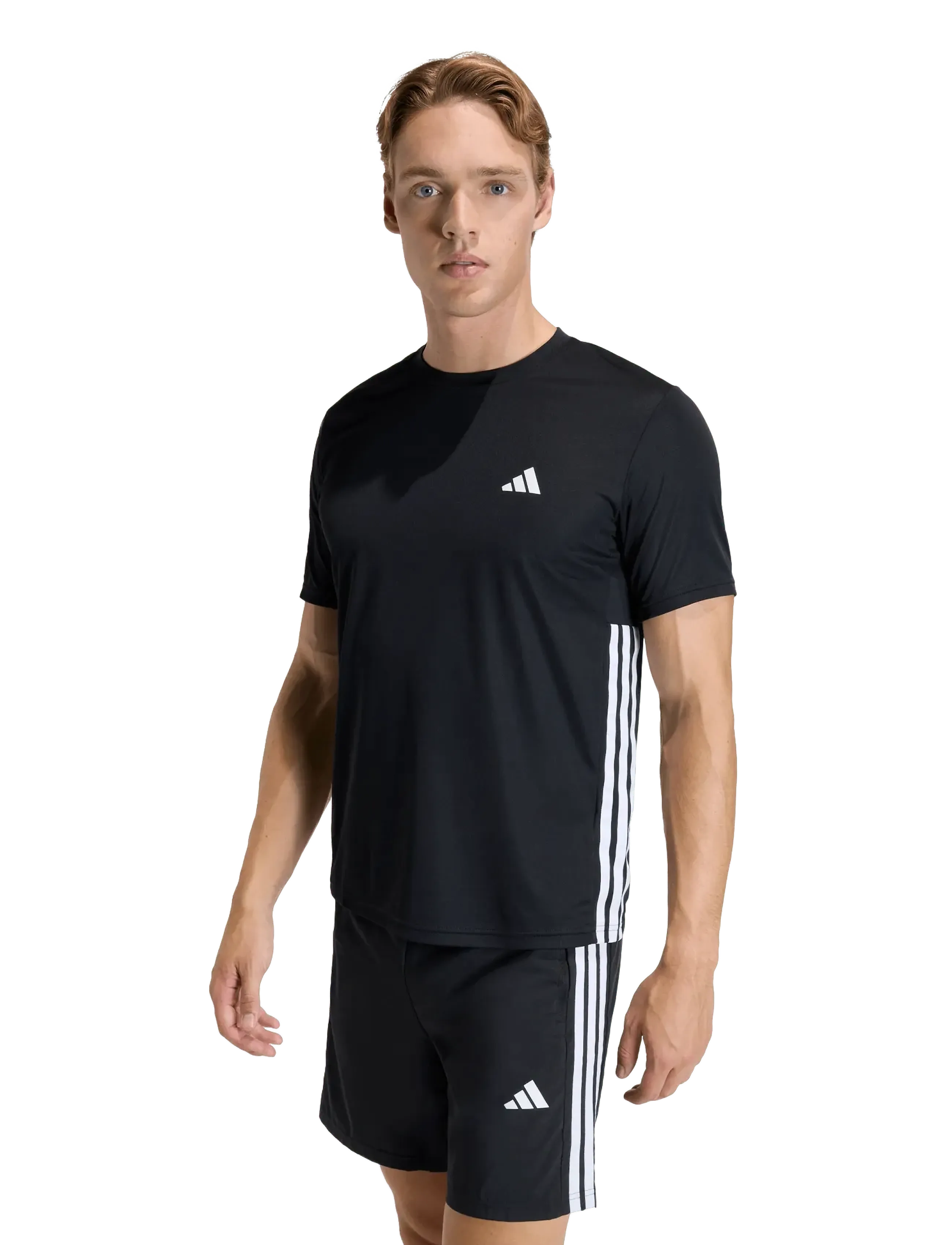 adidas Performance - WE BAS 3S T - t-shirts - black/white - 5