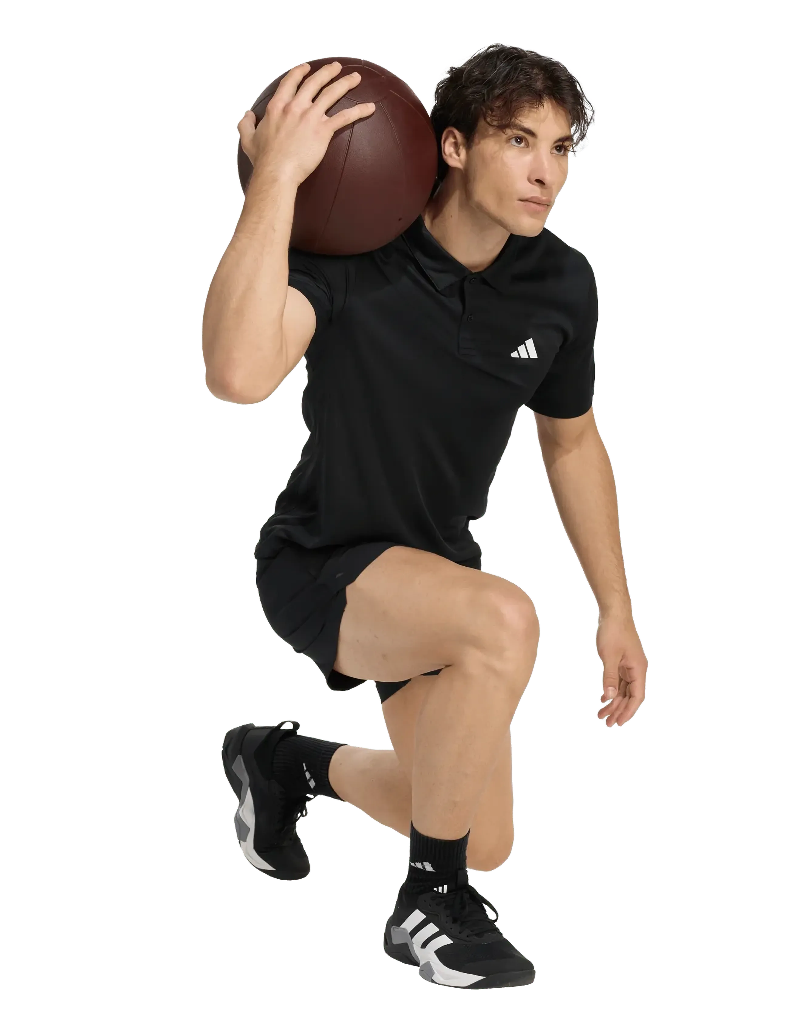 adidas Performance We Bas Polo, Polo Shirt, Sort, Str: M