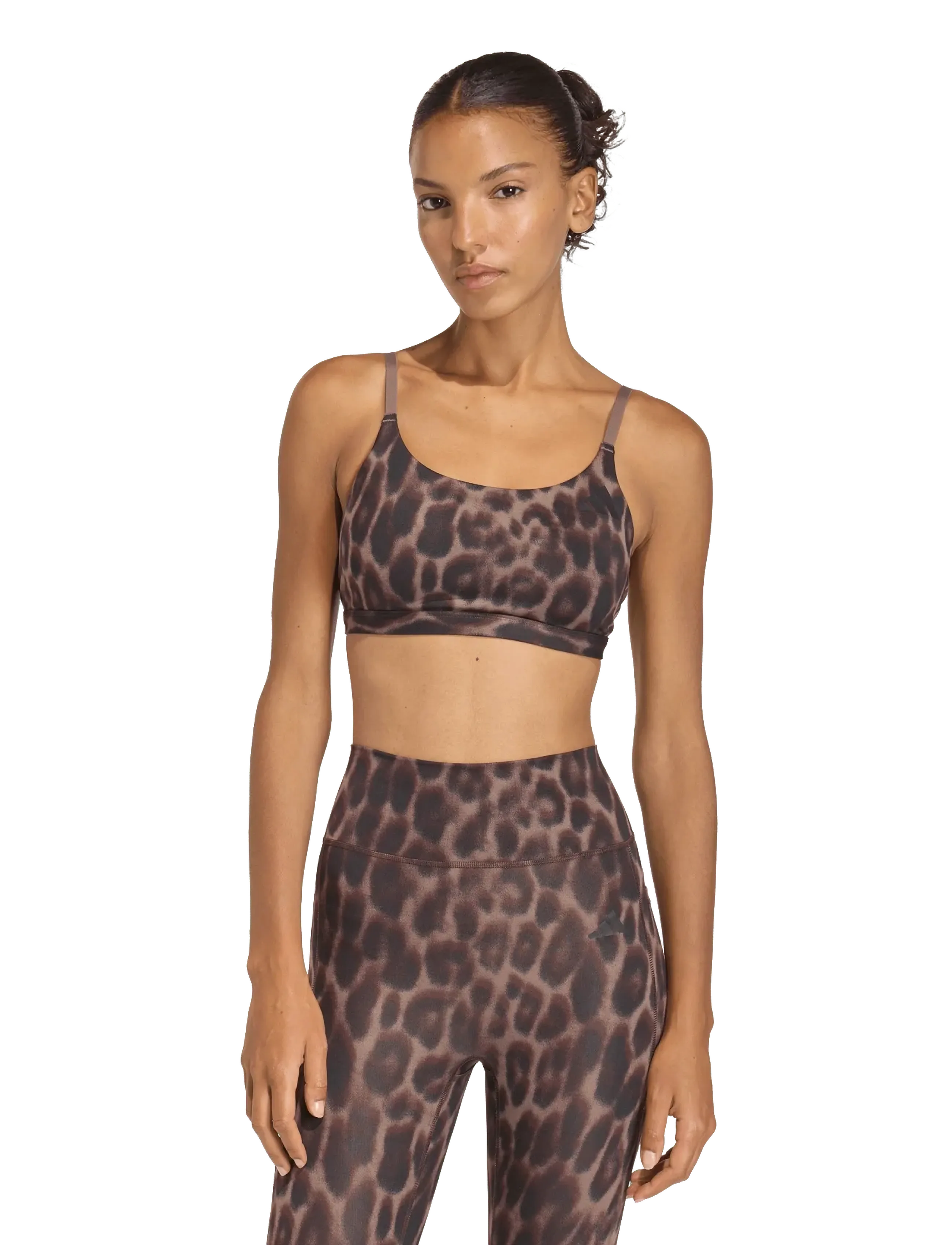 adidas Performance OPT AOP LS BRA - adidas Performance - EARSTR/BLACK / brown
