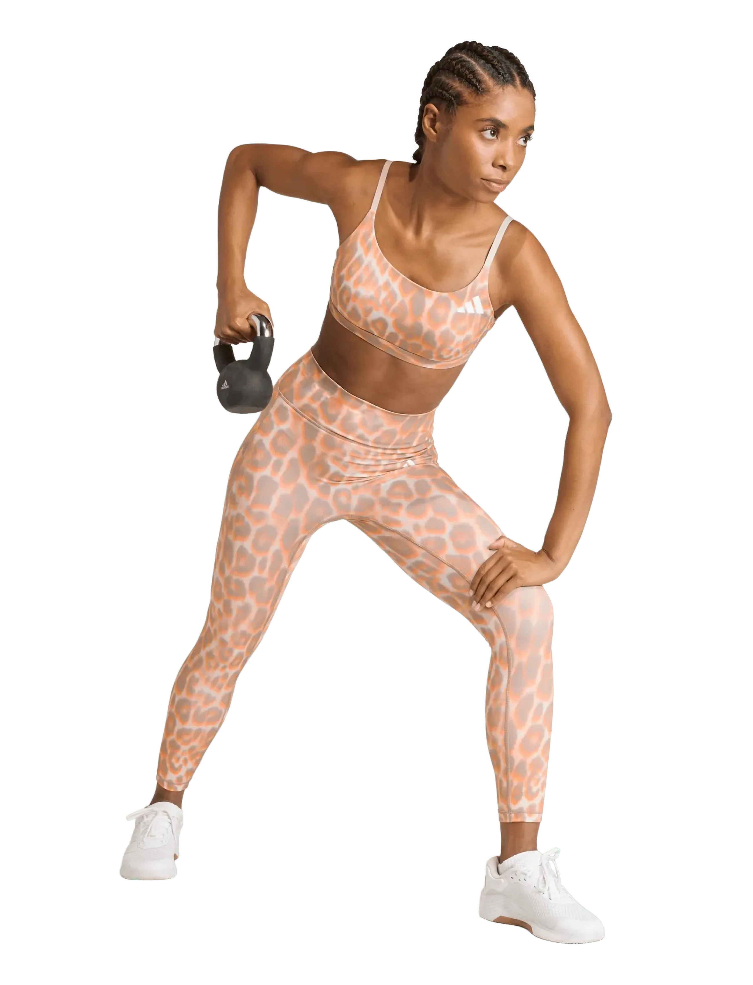 adidas Performance OPT ESS AOP 7/8 - Visa allt - WONALU/CHABRN / coral