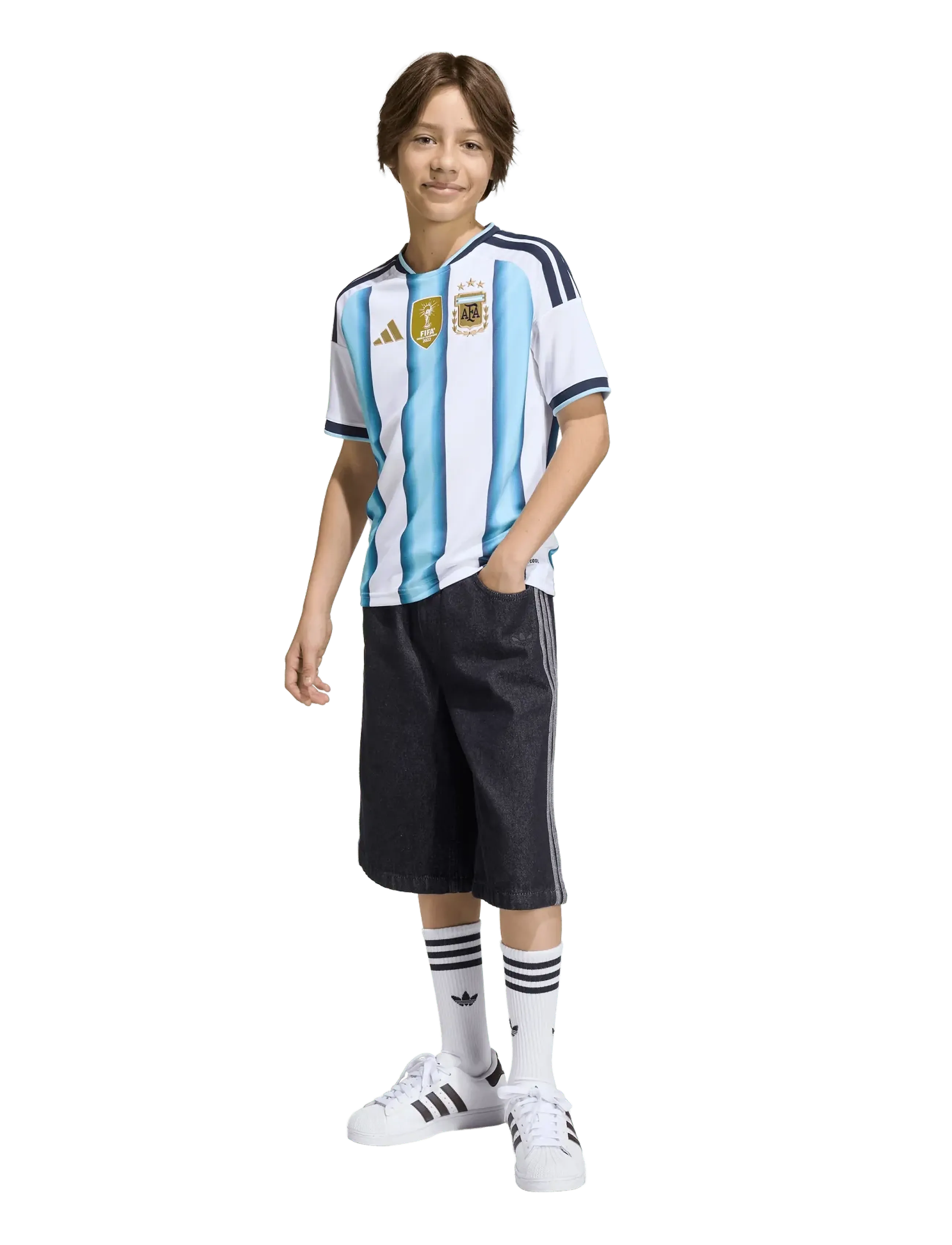 adidas Performance Argentina Afa Home Jersey Youth, 152, T-shirts, Weiß - Football Shirts, Kinder