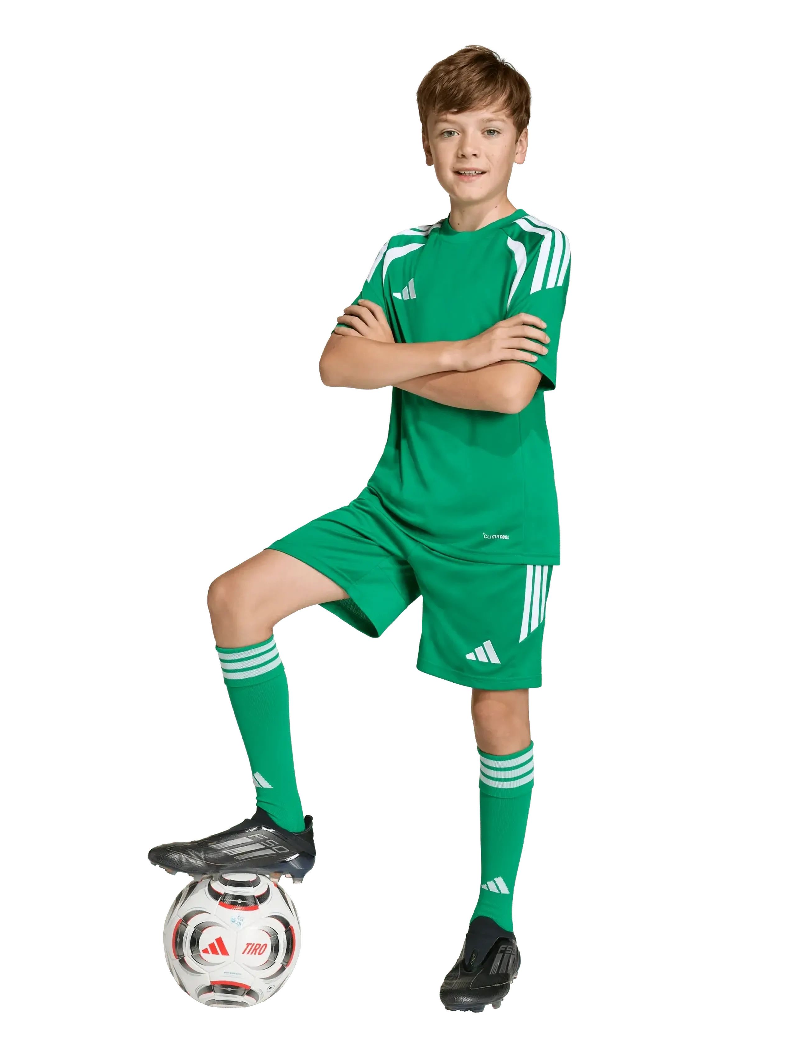 adidas Performance TIRO26L JSY Y - Clothing - TEAGRN/WHITE / green