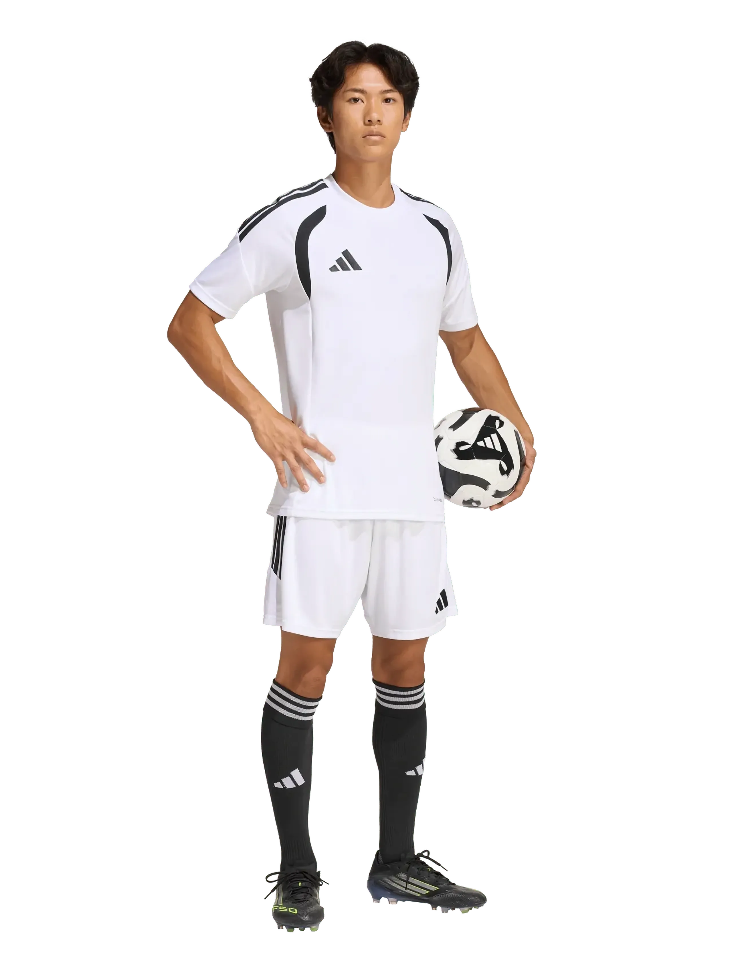 adidas Performance - TIRO26L JSY M - oberteile & t-shirts - white/black/black - 0