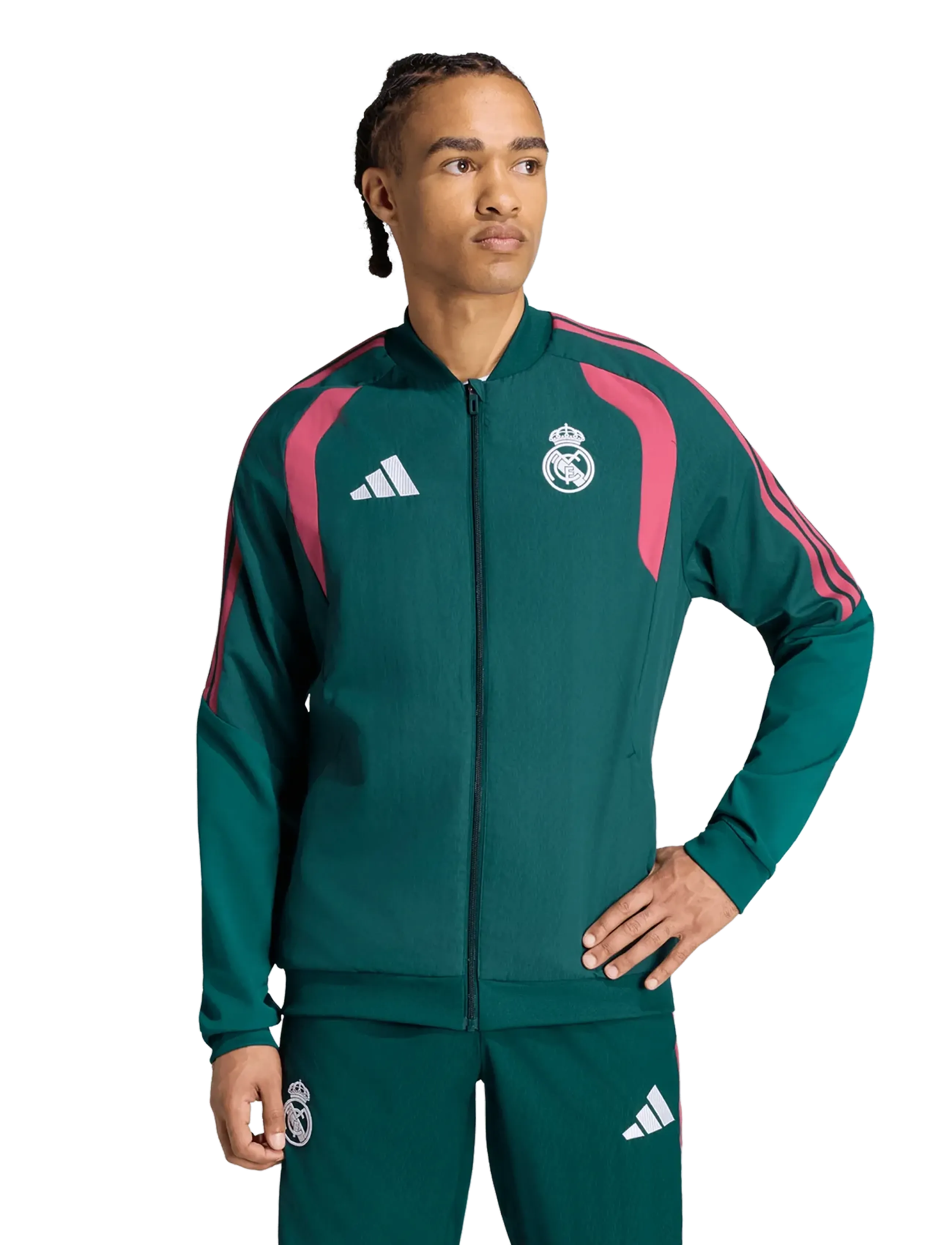 adidas Performance - REAL PRE JKT - sports jackets - aurivy/wilpnk - 2