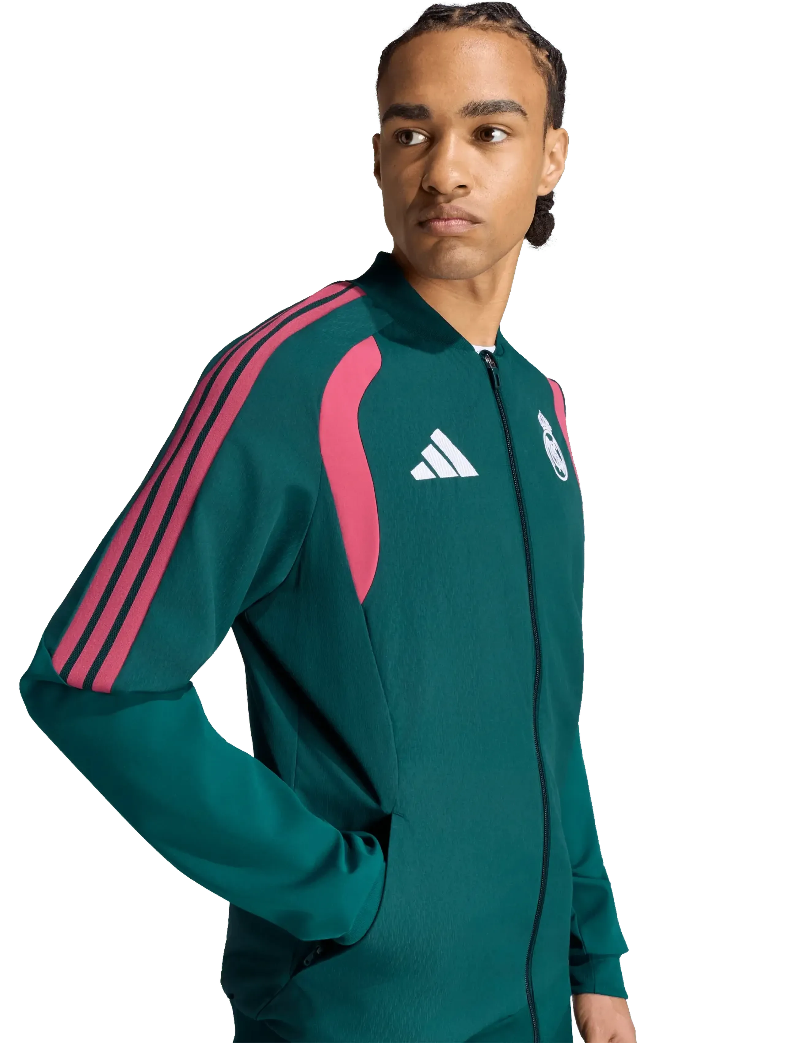 adidas Performance - REAL PRE JKT - sports jackets - aurivy/wilpnk - 4
