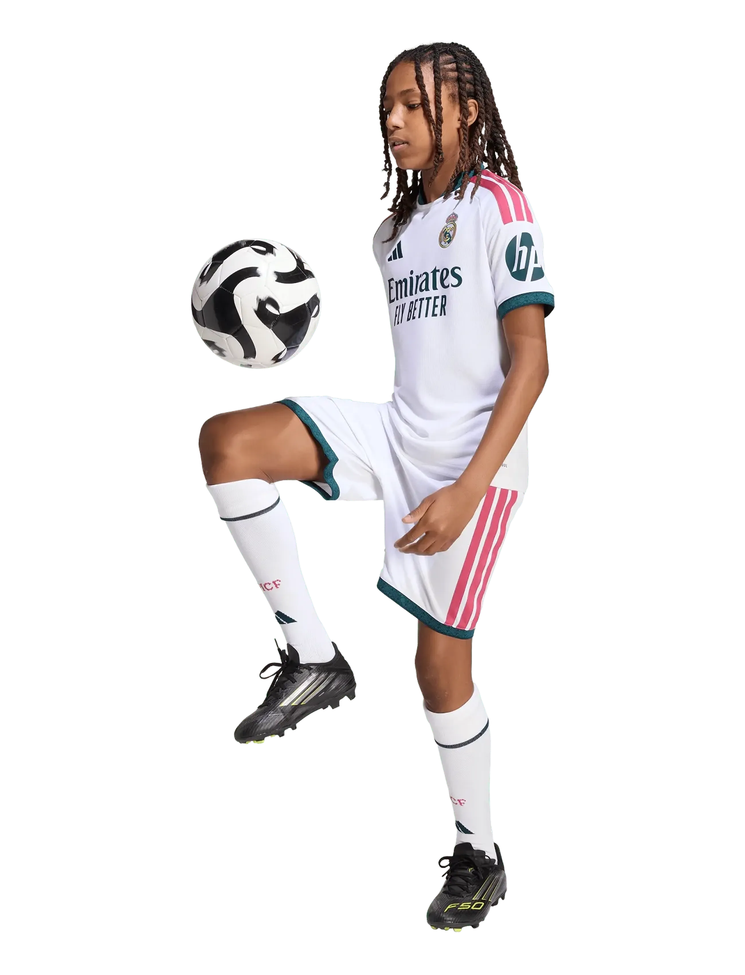 adidas Performance Real Madrid Home Jersey Youth 26/27, 140, White, T-Shirts > Fodboldtrøjer, Børn