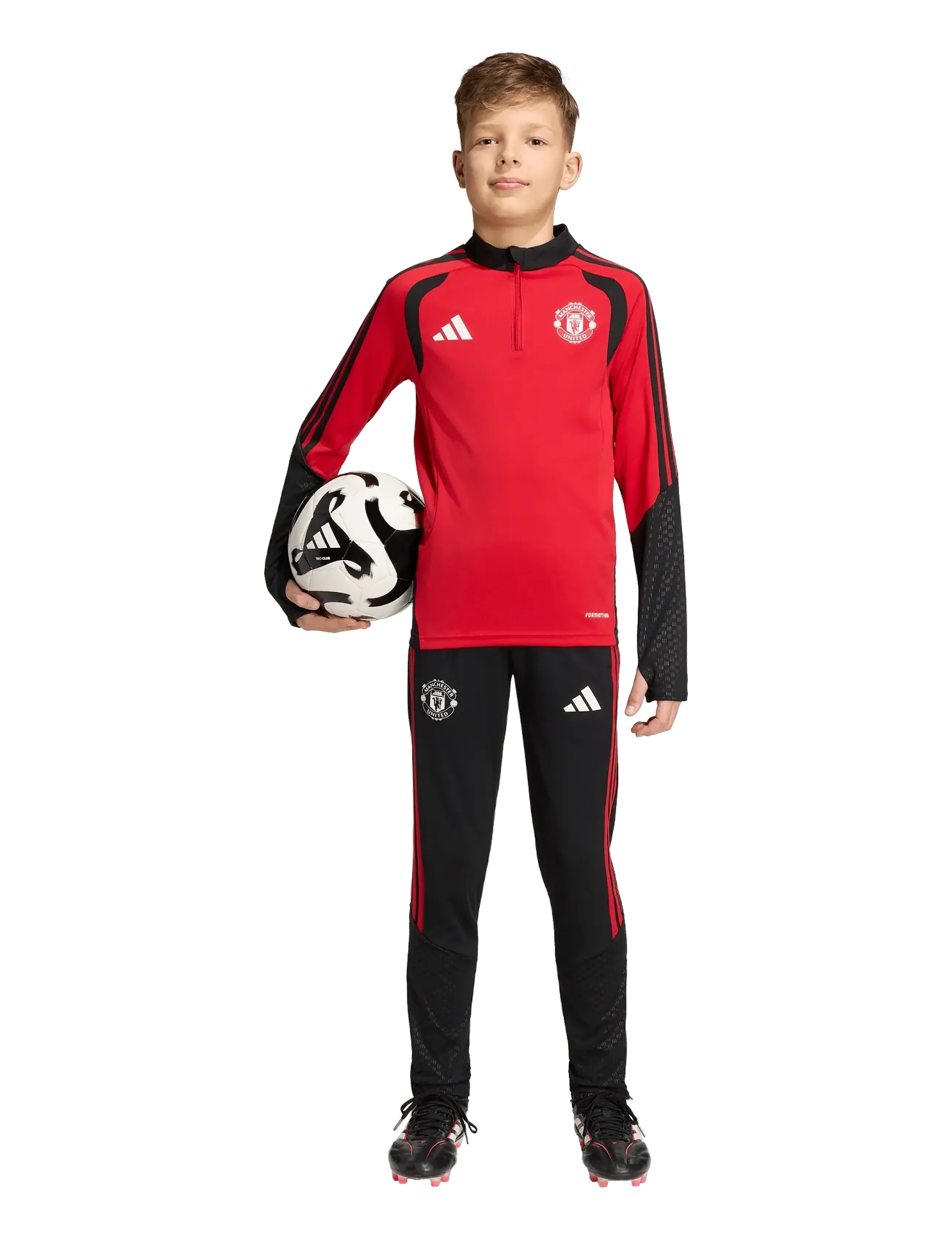 adidas Performance Manchester United F.c. Training Top Youth, 164, Red, T-Shirts > Fodboldtrøjer, Børn
