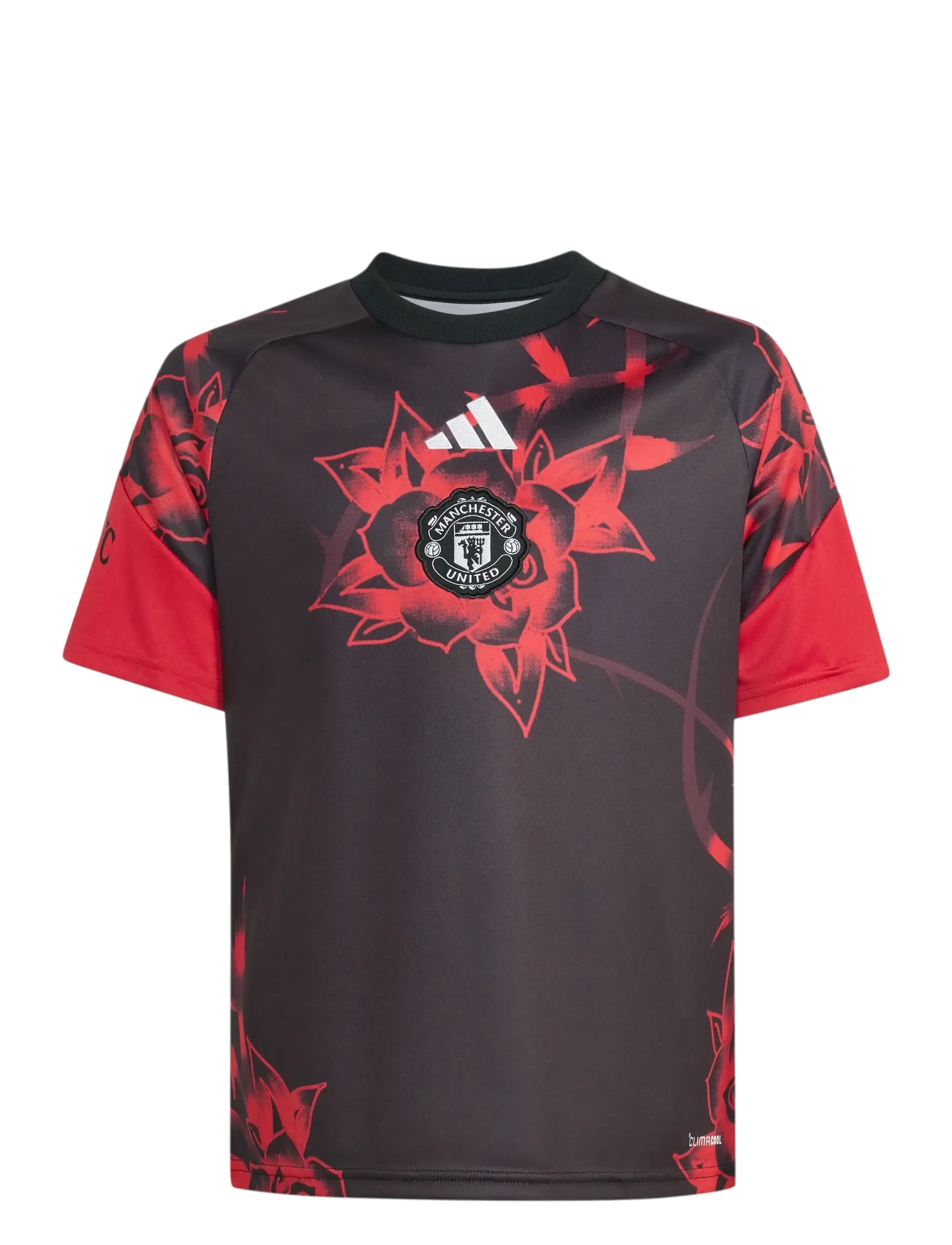 adidas Performance MUFC PRESHI Y - Fotbollströjor - MUFRED/BLACK / black