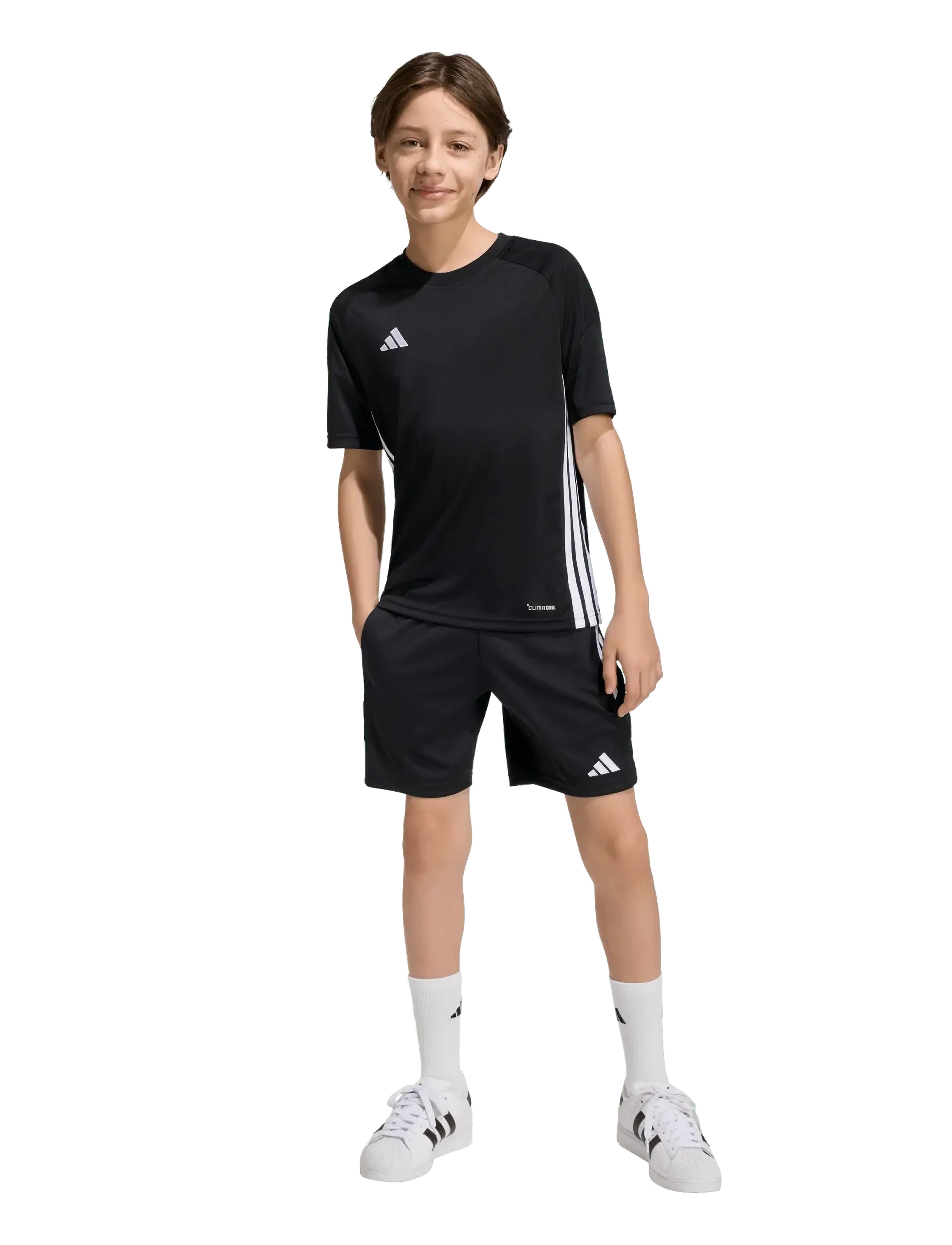 adidas Performance TIRO ES SHO Y - Kläder - BLACK/BLACK/WHITE / black