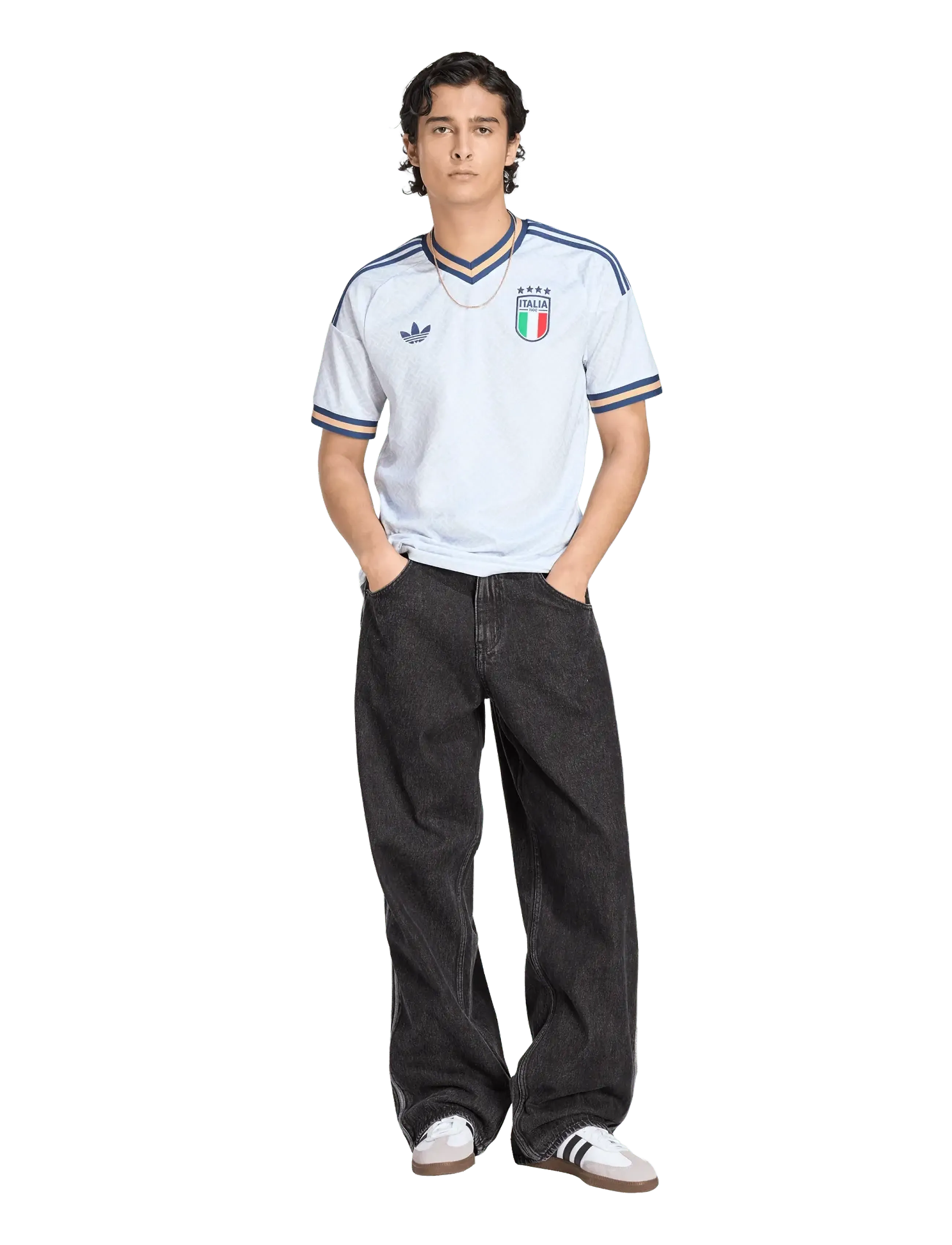 adidas Performance Italy Figc Away Jersey, Mænd, Retro Fodboldtrøje, Hvid, Str: XL