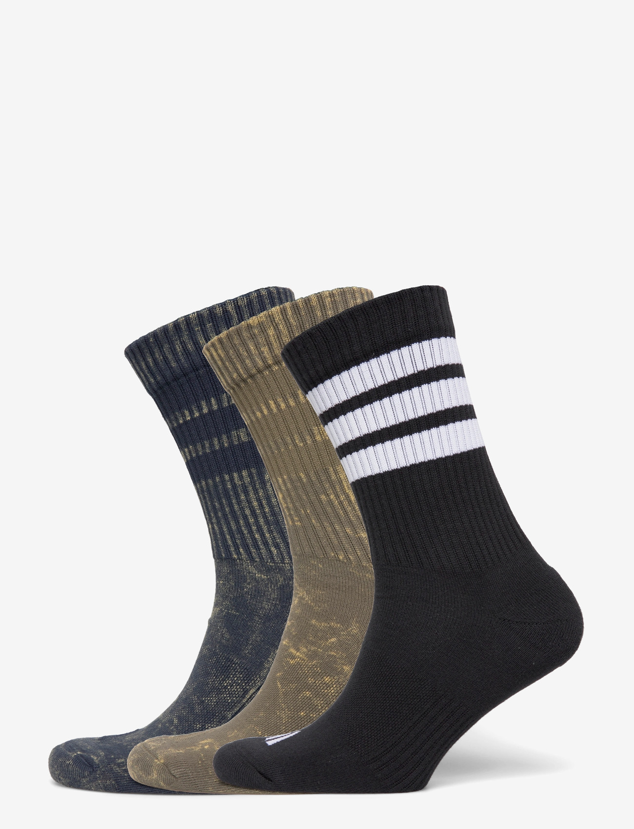 adidas Performance - 3S C CRW WSH 3P - skarpety sportowe - aurink/olistr/black/w - 0