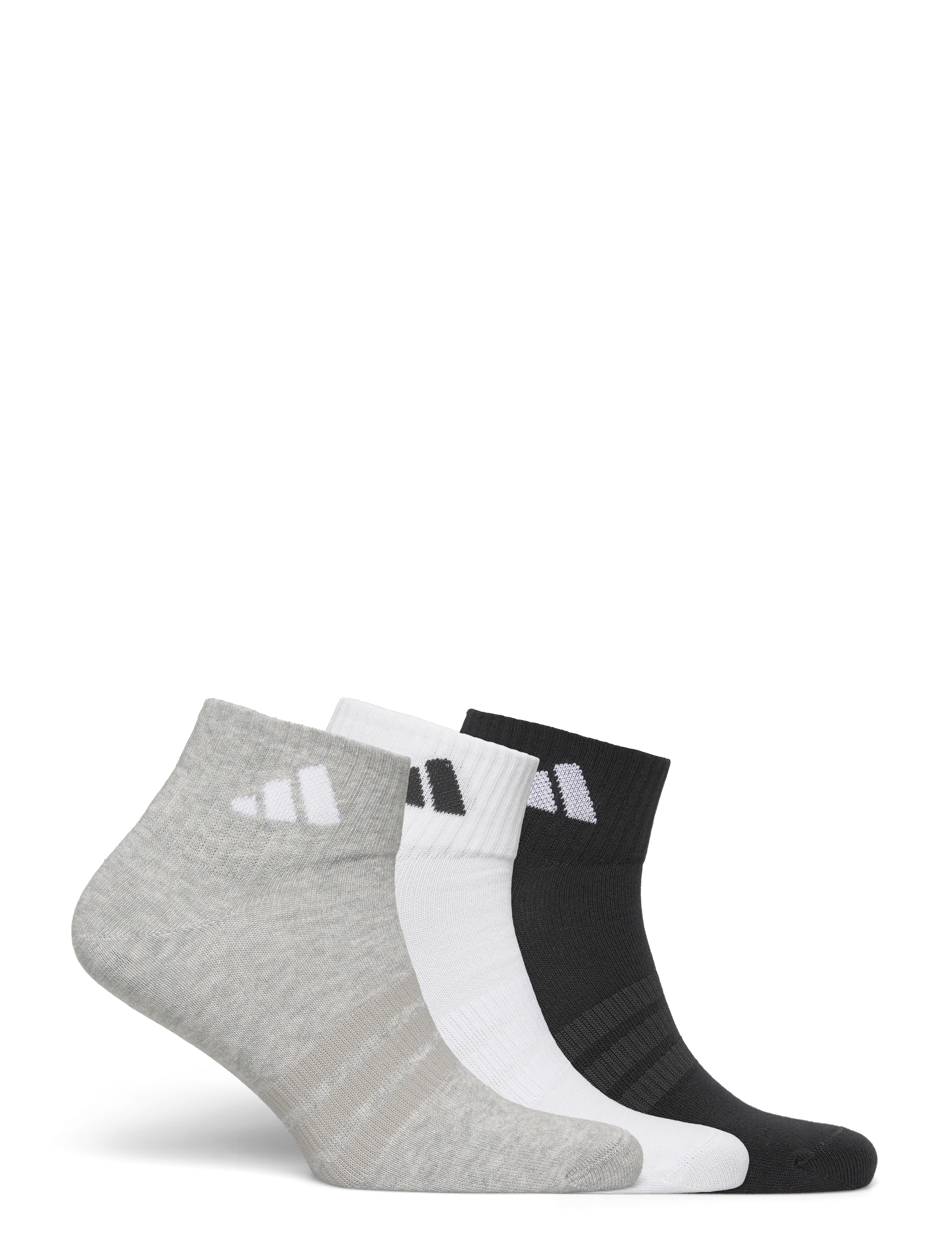 adidas Performance - T ESS ANK 3P - sportstrømper - mgreyh/white/black - 4