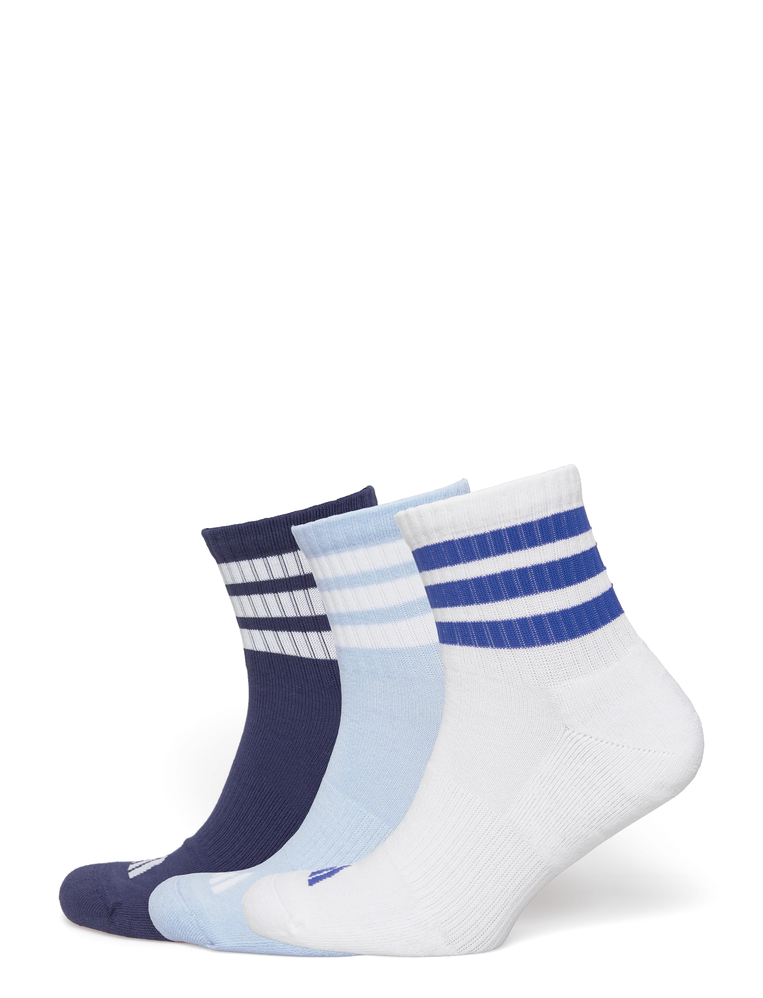 adidas Performance 3S ESS C MID 3P - Strømper - DKBLUE/WHITE/GLOBLU / blue